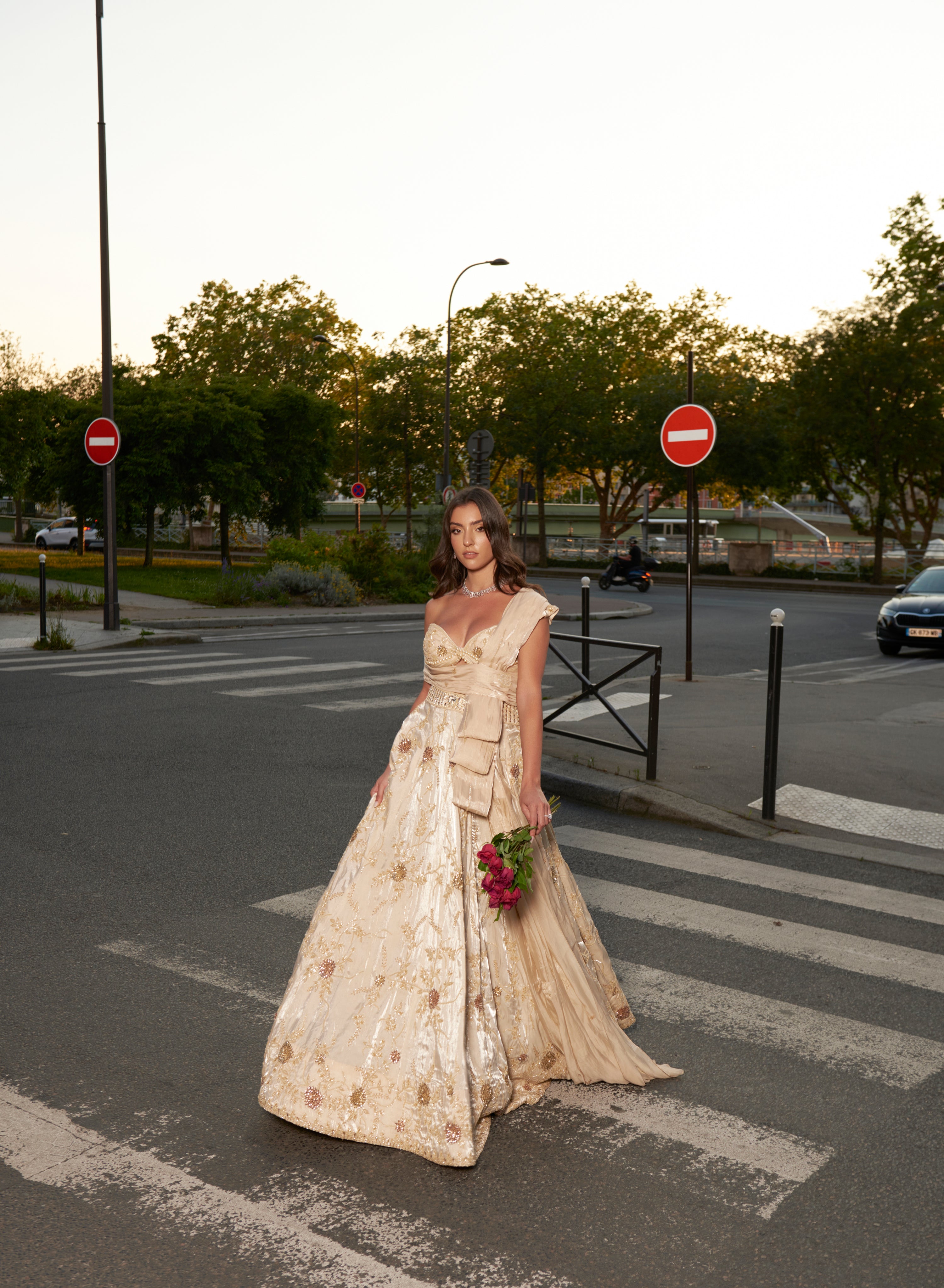 BUTTERSCOTCH IVORY LEHENGA SET