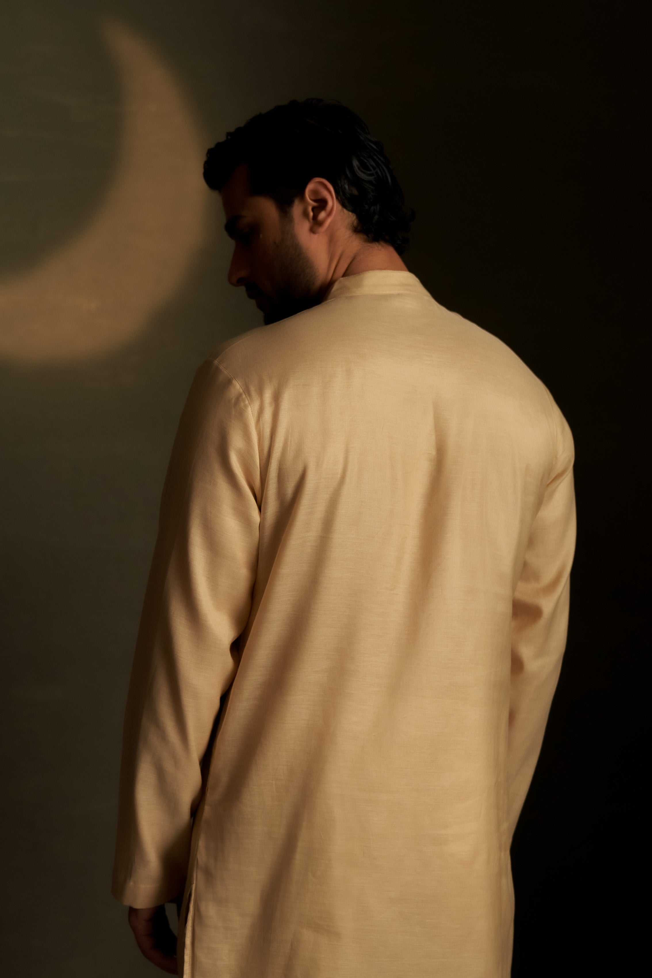 GOLDEN BEIGE SHORT KURTA SET