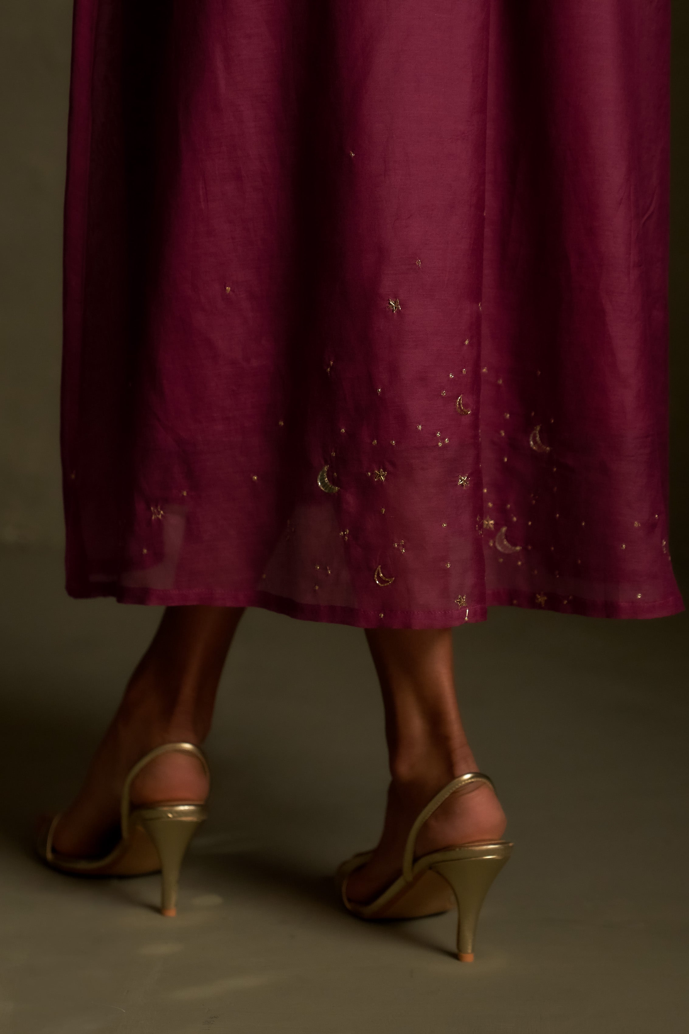TWILIGHT MAGENTA CHAAND SITARA DRESS