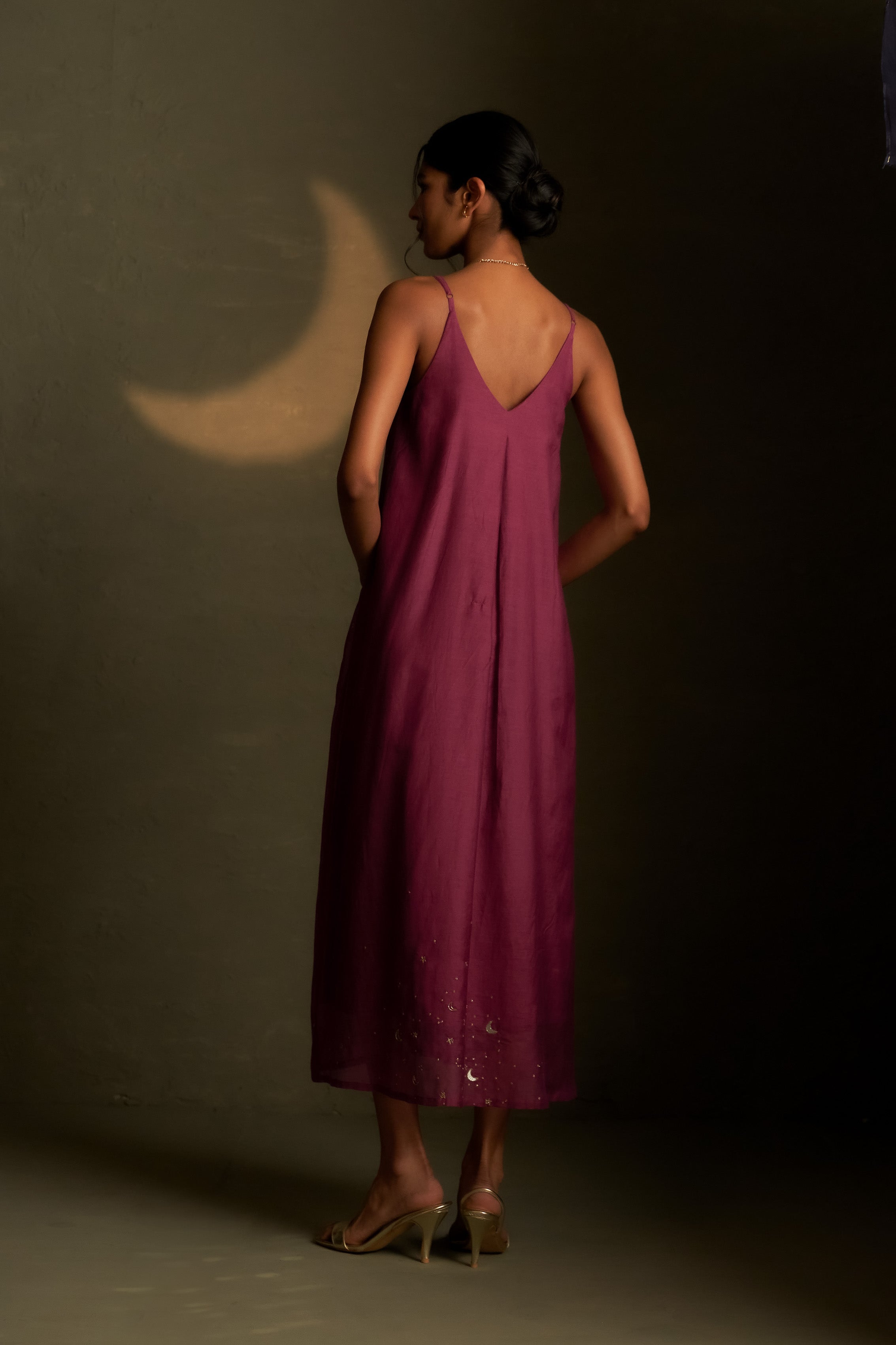 TWILIGHT MAGENTA CHAAND SITARA DRESS