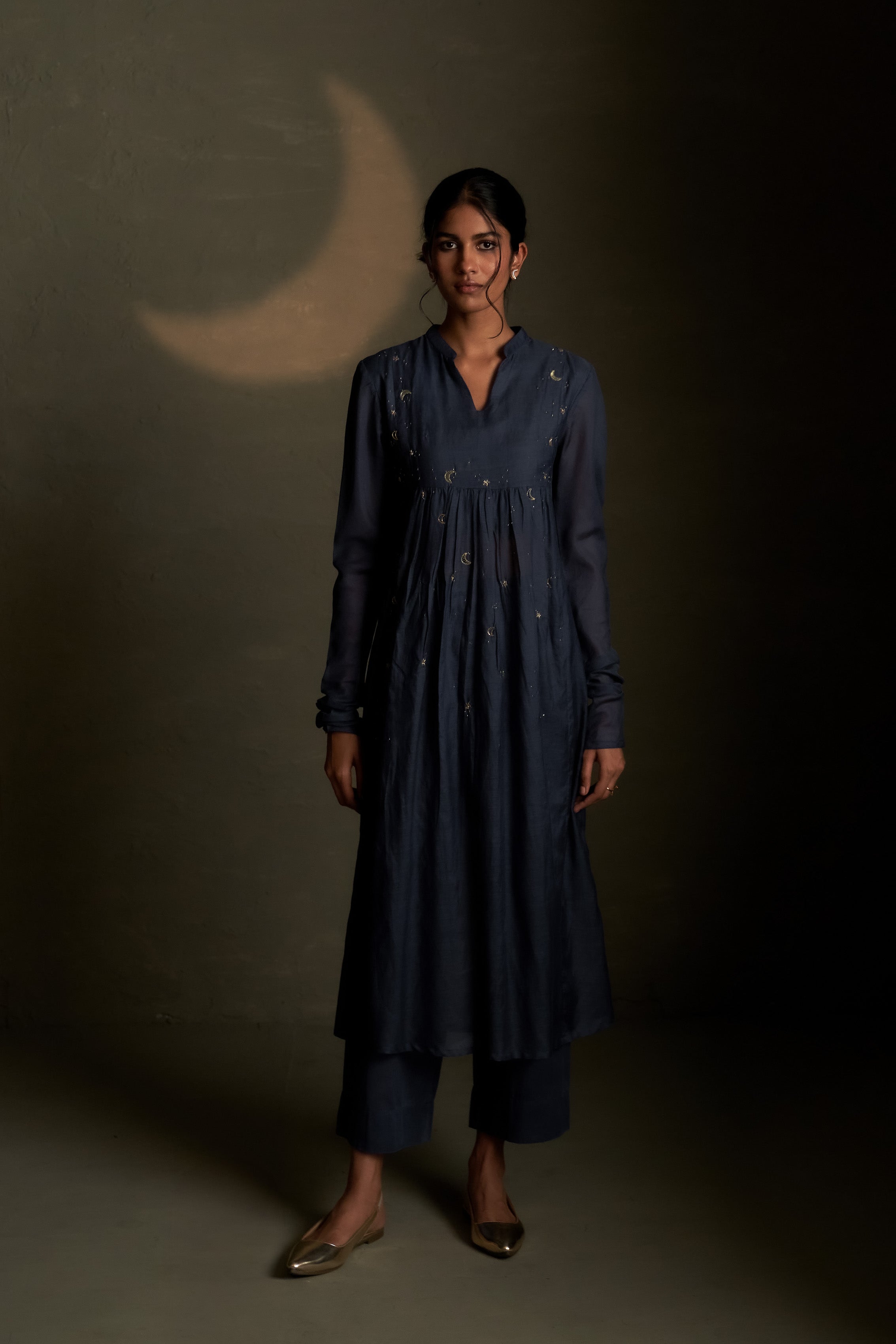 BLUE DUSK LONG KURTA SET