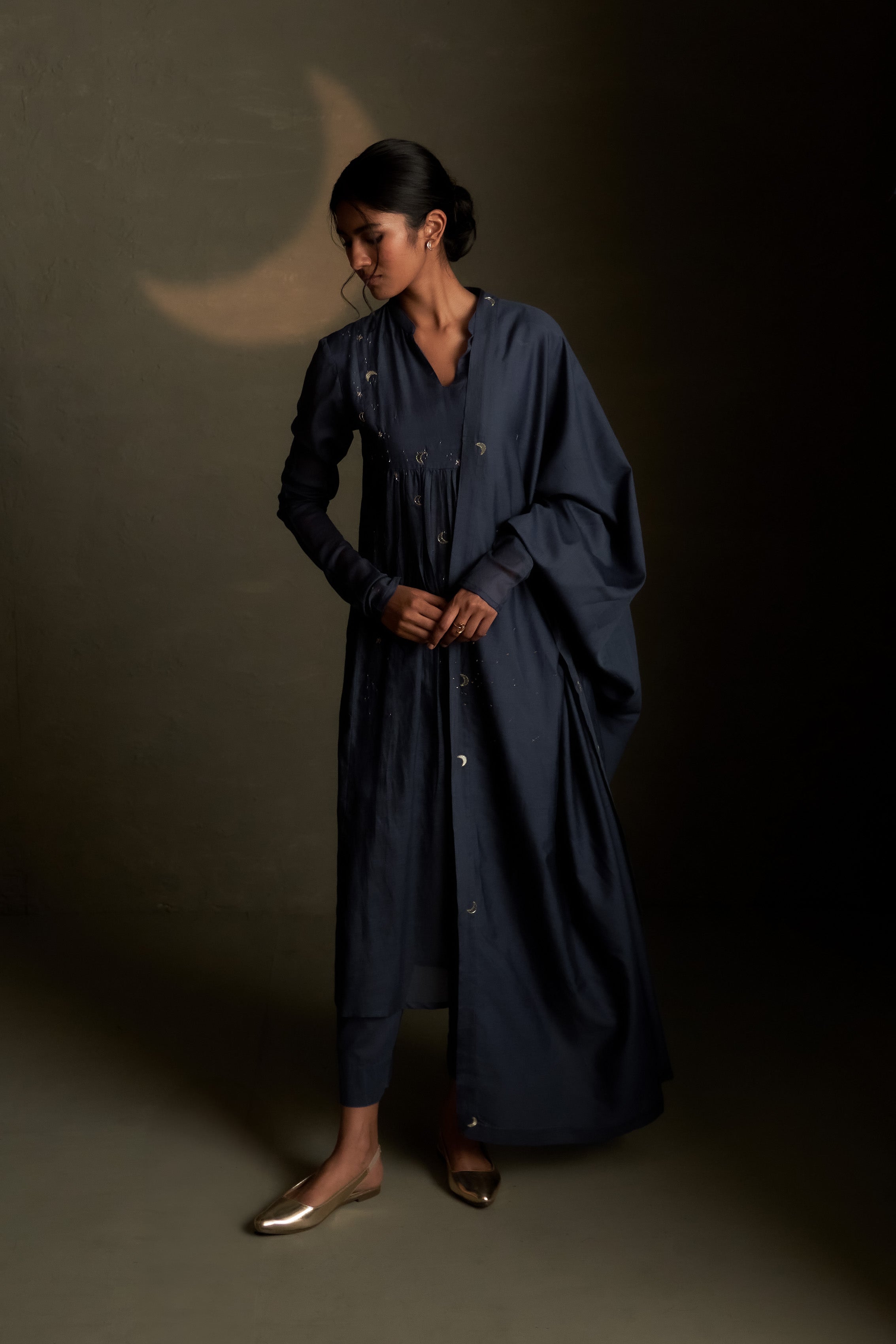 BLUE DUSK LONG KURTA SET