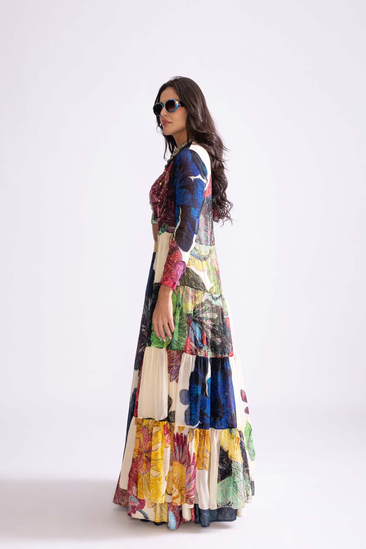 BLUEY BLOUSE, MAGNOLIA CAPE & MAGNOLIA LEHENGA