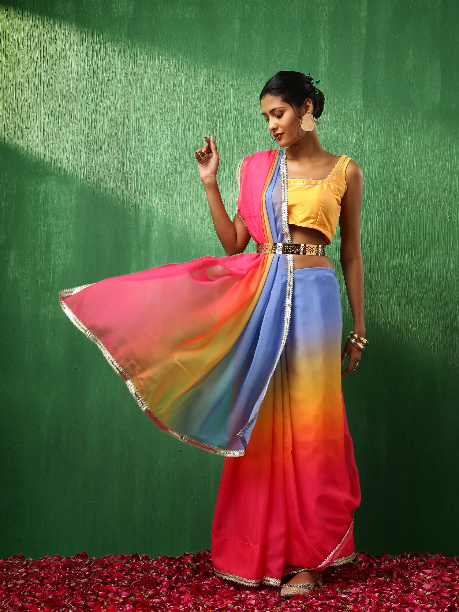 ADAA MULTICOLOR ORGANZA SAREE