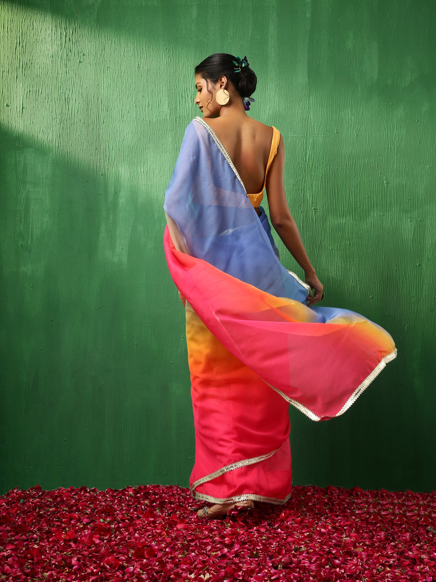 ADAA MULTICOLOR ORGANZA SAREE