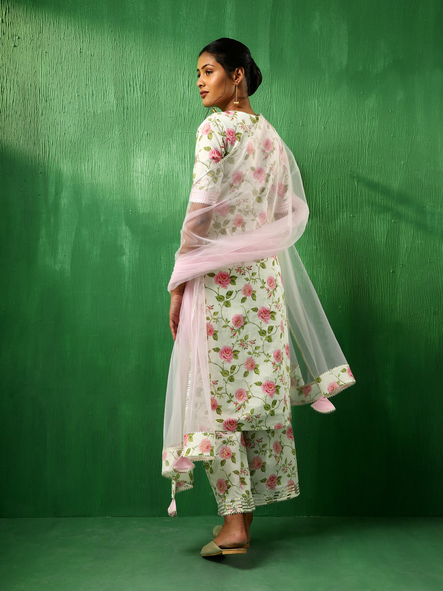 ADAA PINK ROSE COTTON SUIT SET