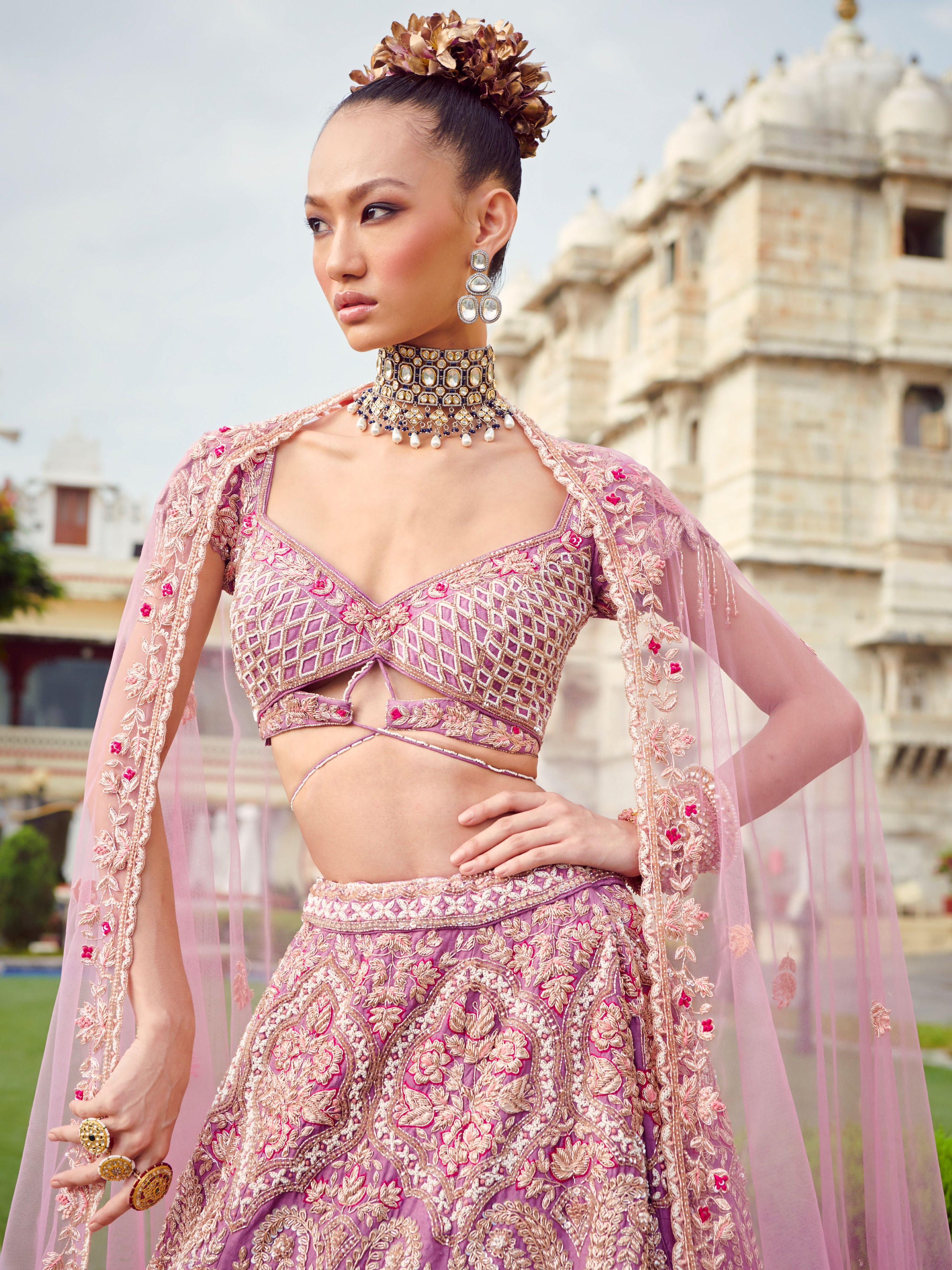 PASTEL LAVENDER BRIDAL LEHENGA