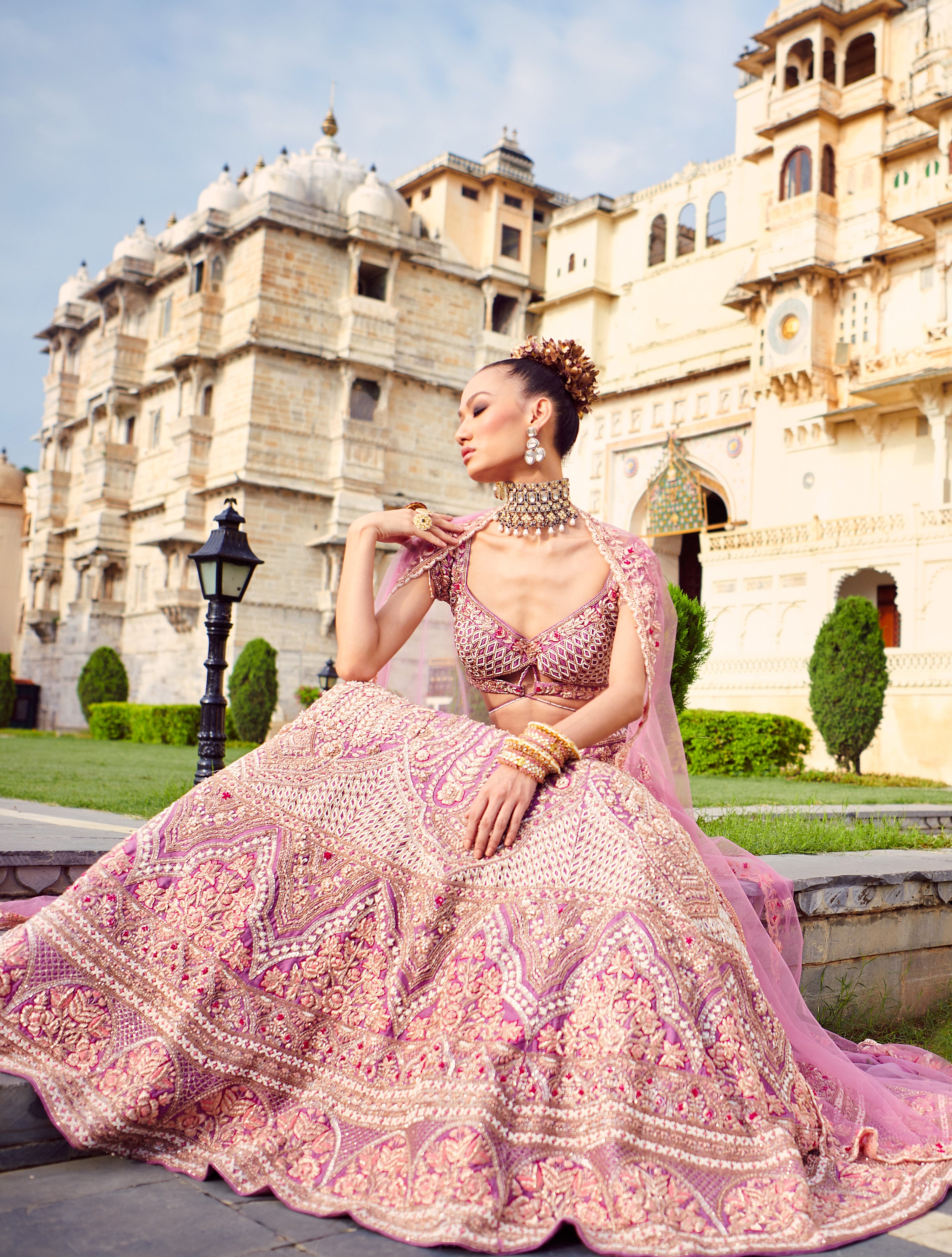 PASTEL LAVENDER BRIDAL LEHENGA