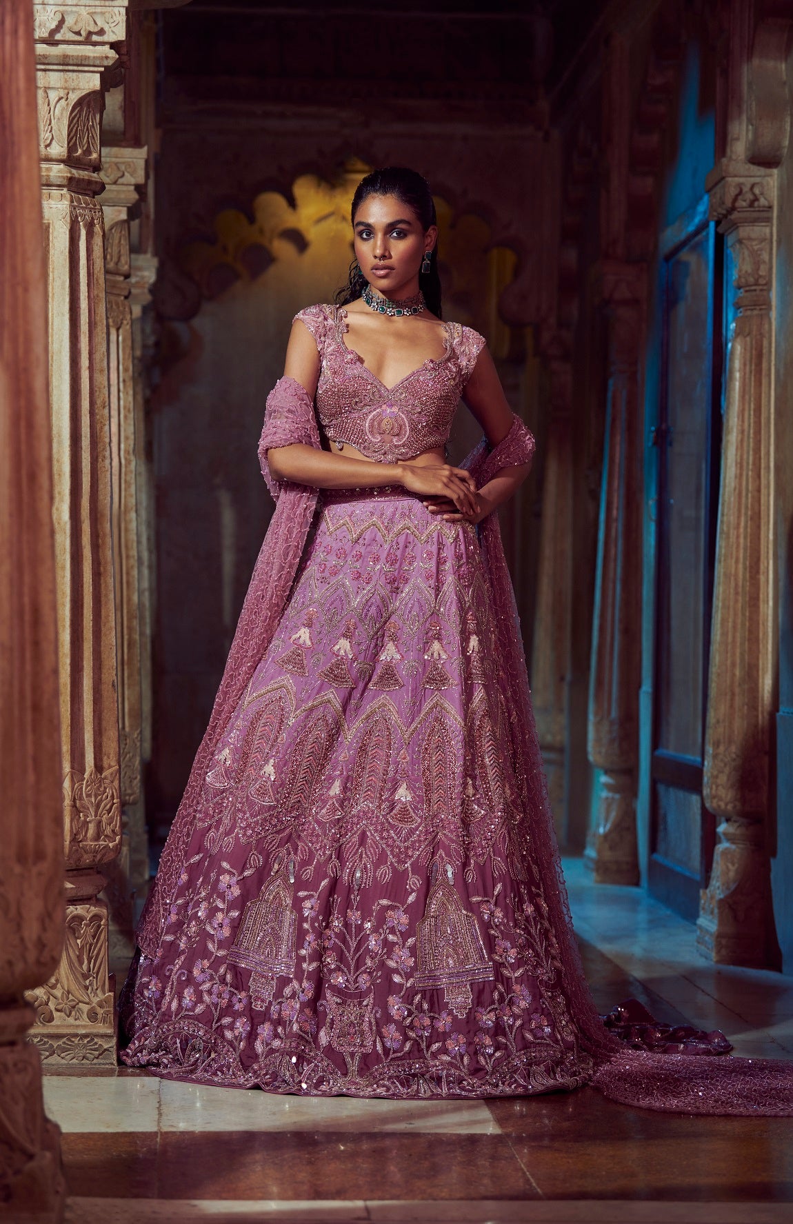 OMBRÉ SOMBRE LEHENGA