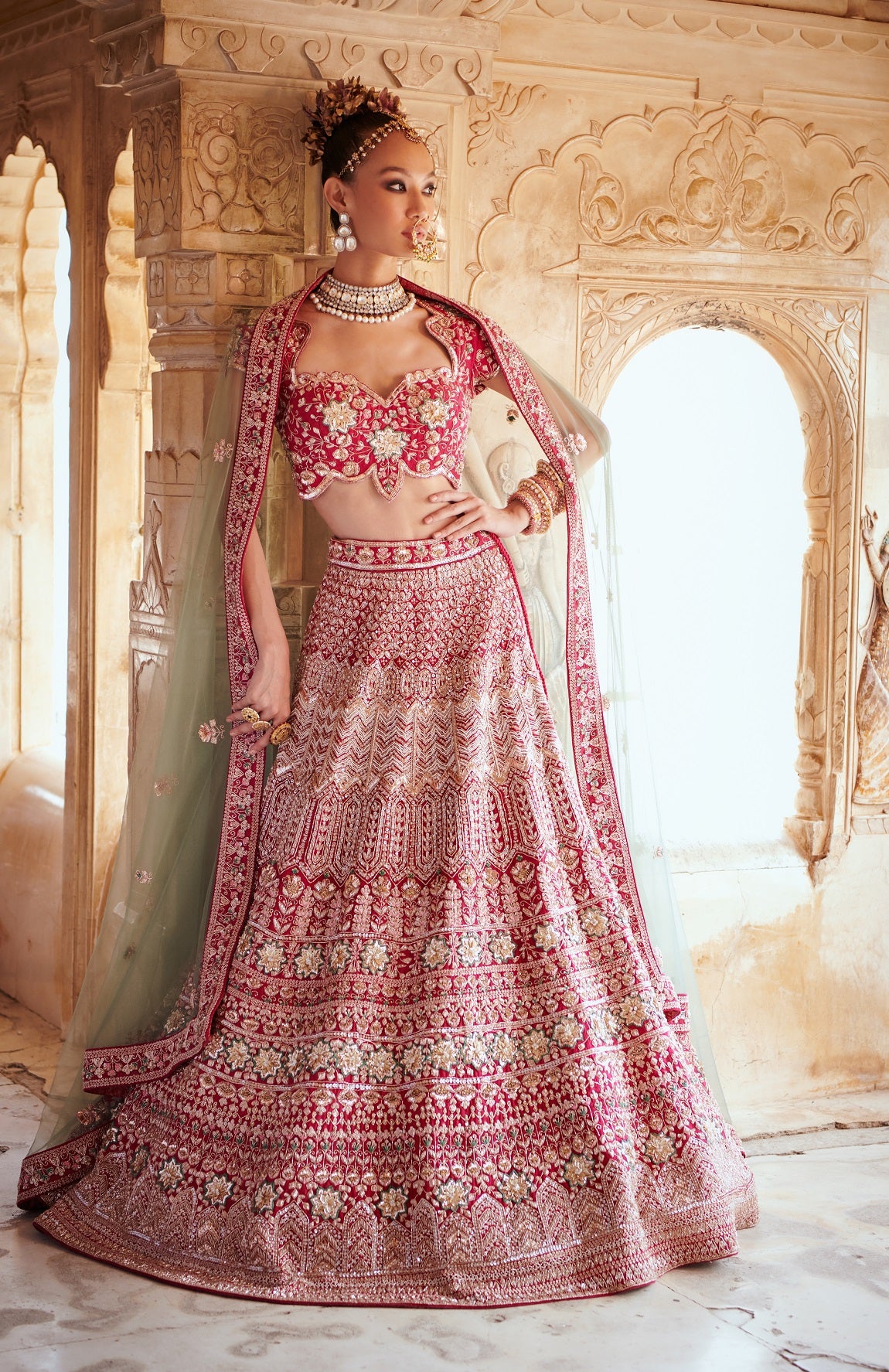 DARK PINK BRIDAL LEHENGA