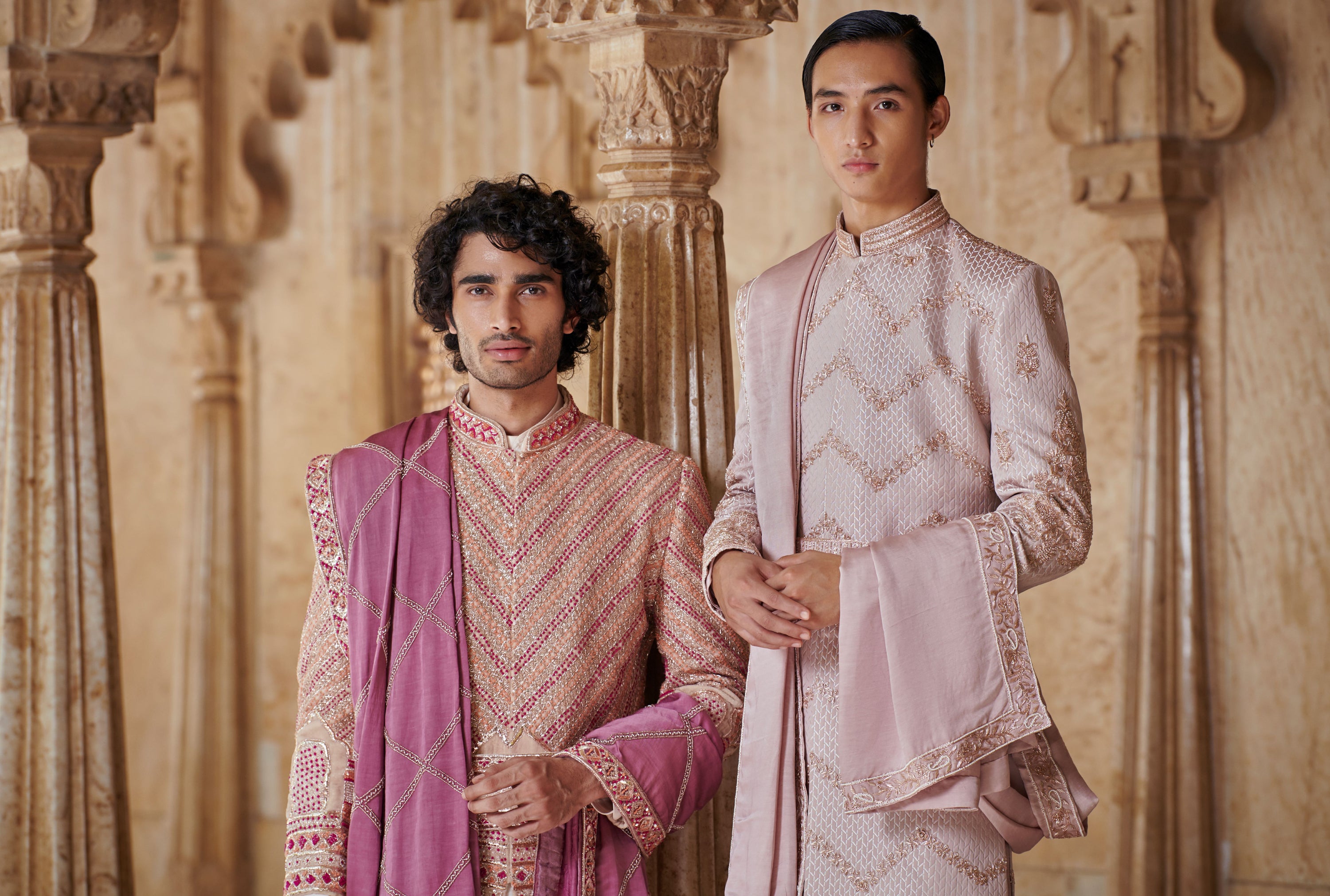 PALE PINK SHERWANI