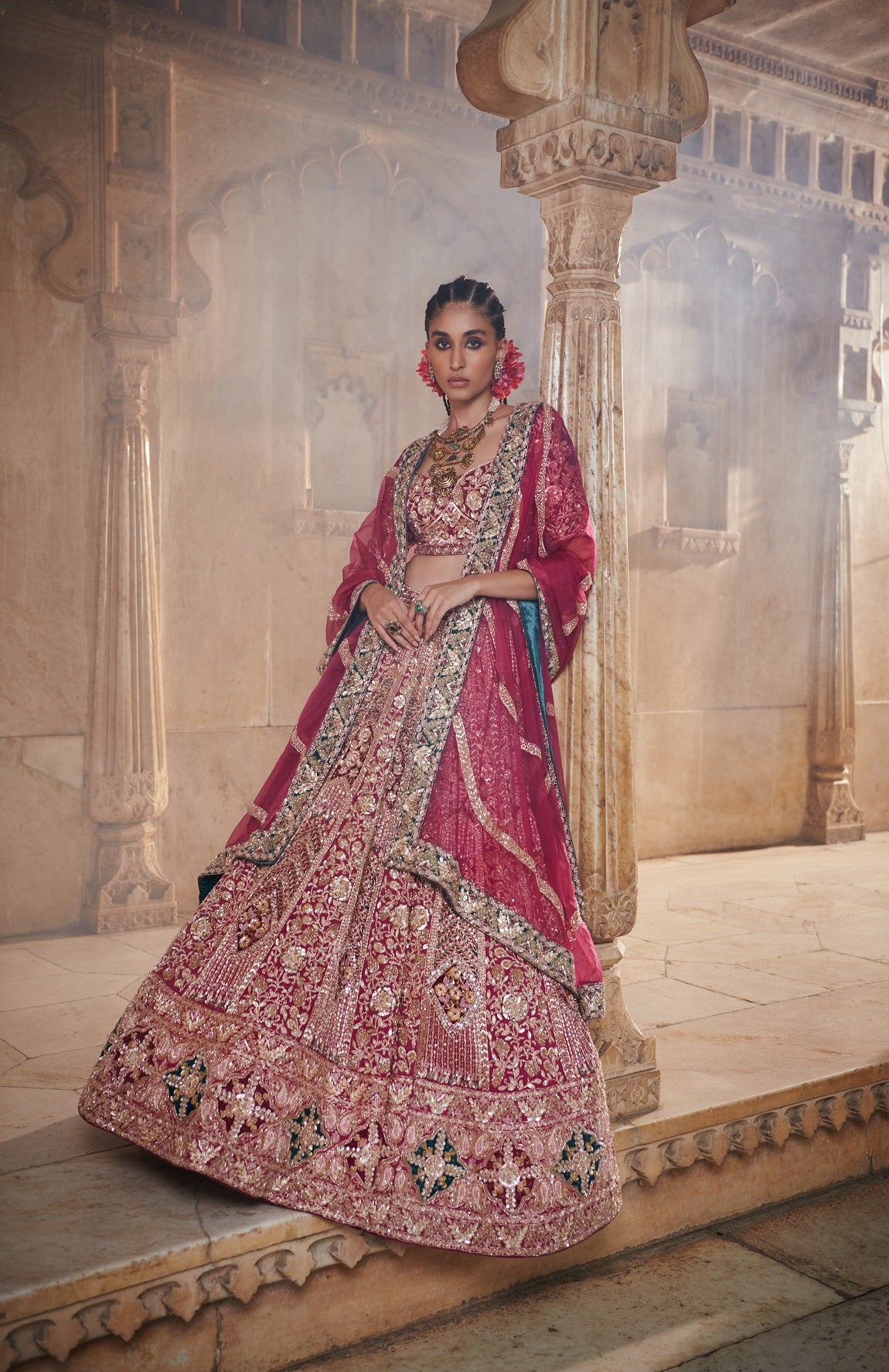 MAUVE PINK BRIDAL LEHENGA