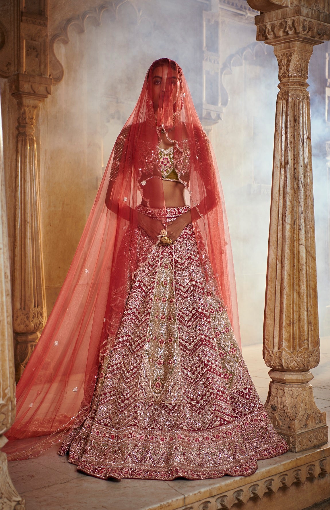 PLUM BRIDAL LEHENGA