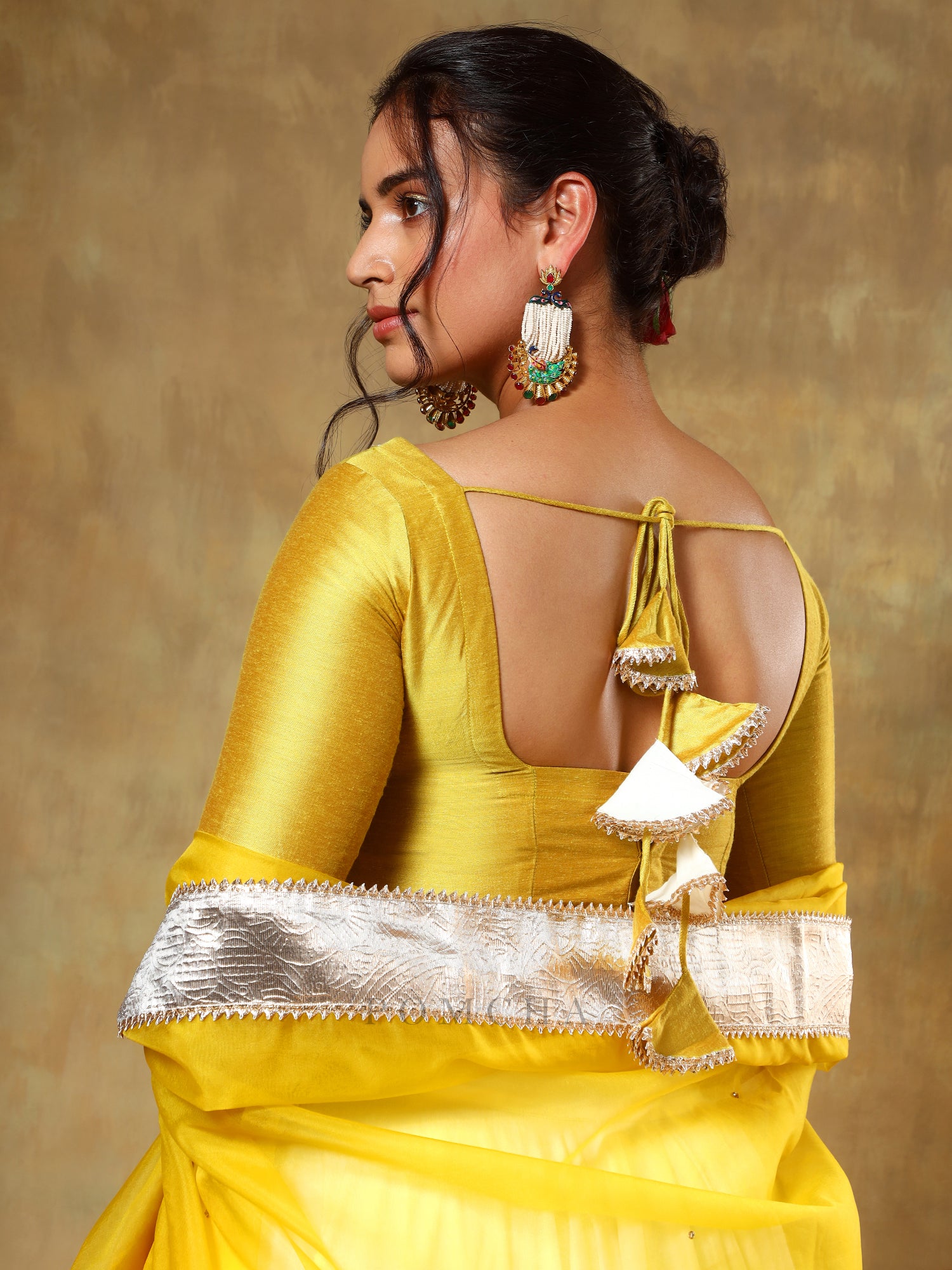 GUZARISH YELLOW OFF WHITE SILK LEHENGA SET