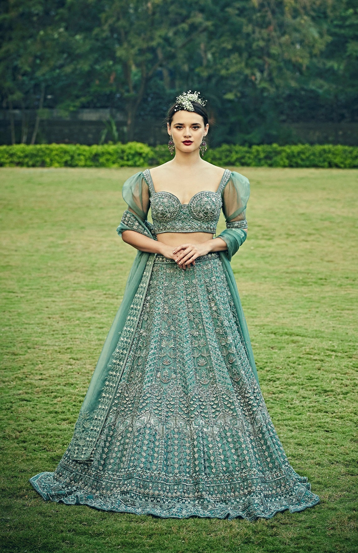 CERULEAN BLUE LEHENGA