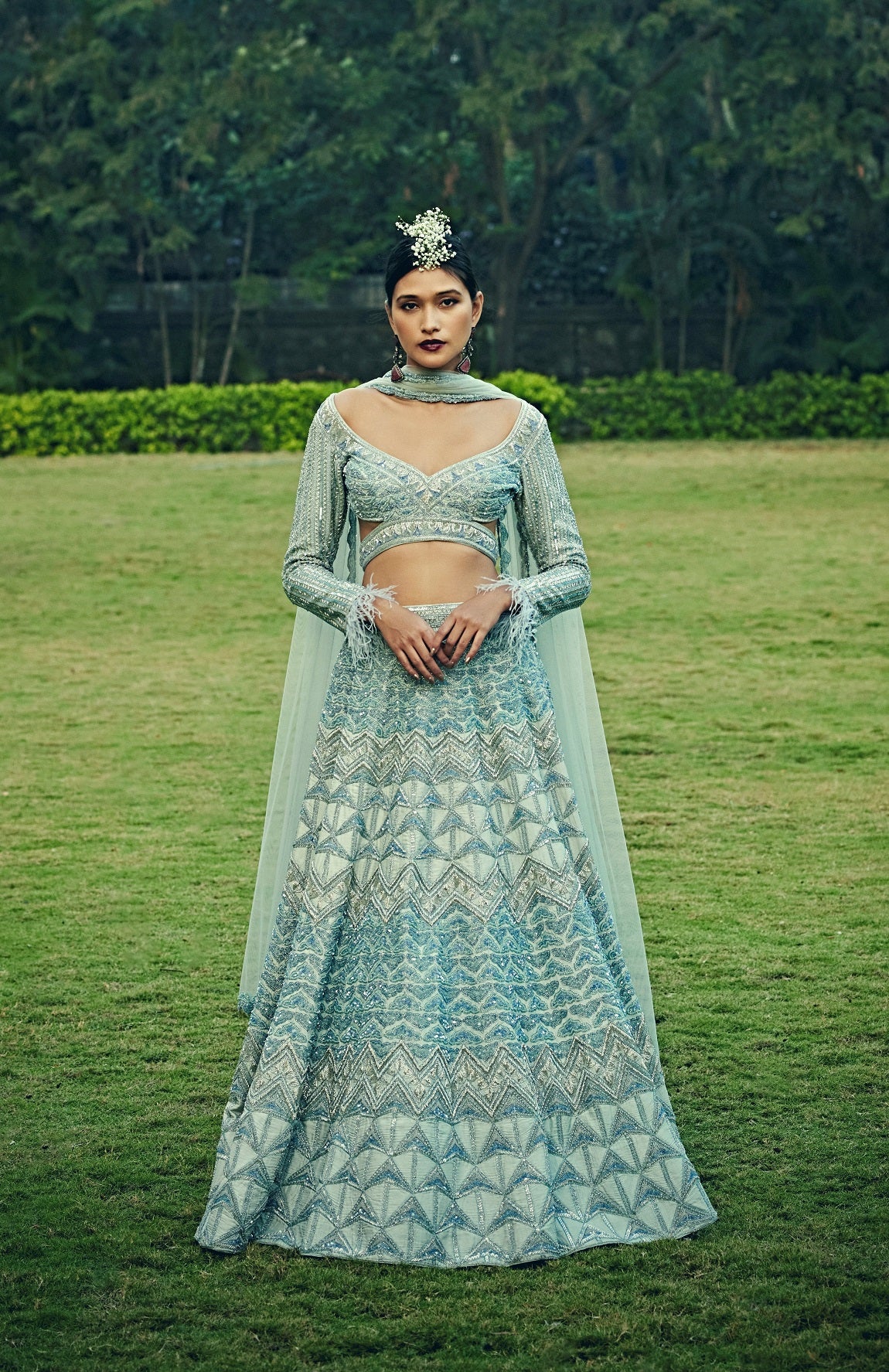 ARCTIC BLUE LEHENGA