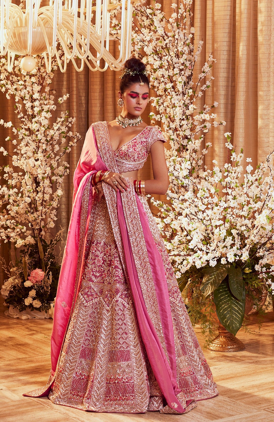 HAWTHRON ROSE LEHENGA SET