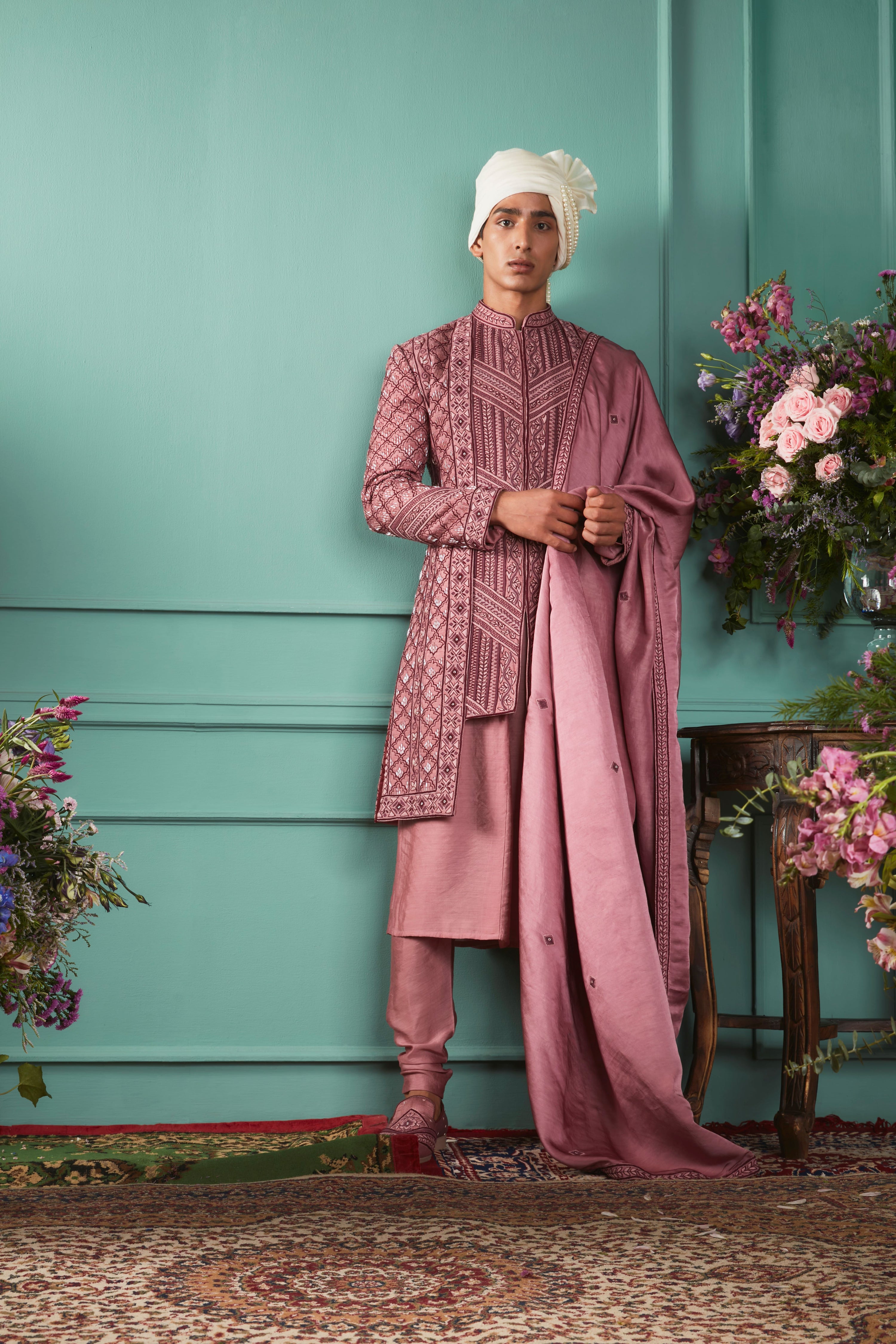 DECO ROSE SHERWANI SET