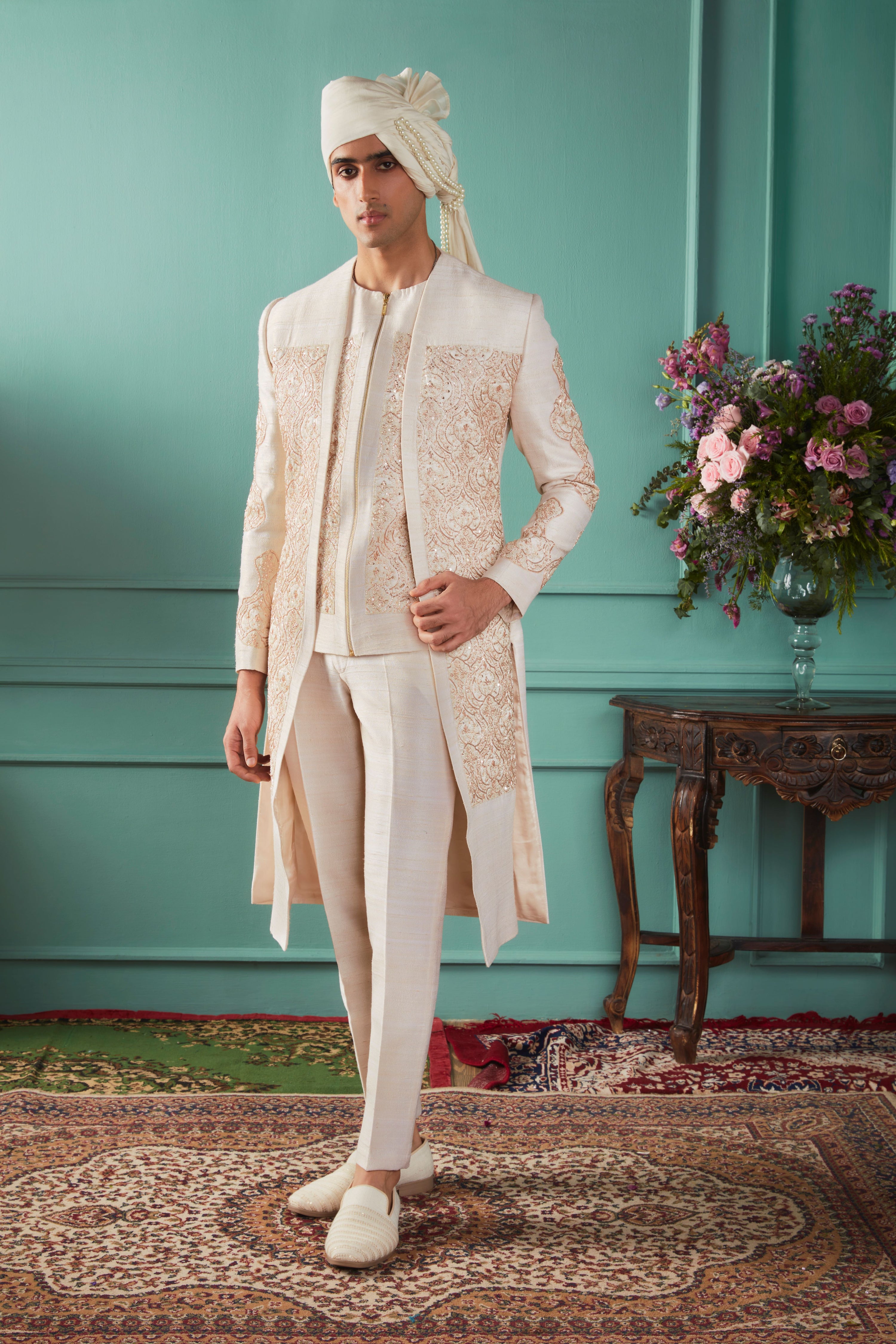 ASPEN GOLD SHERWANI SET