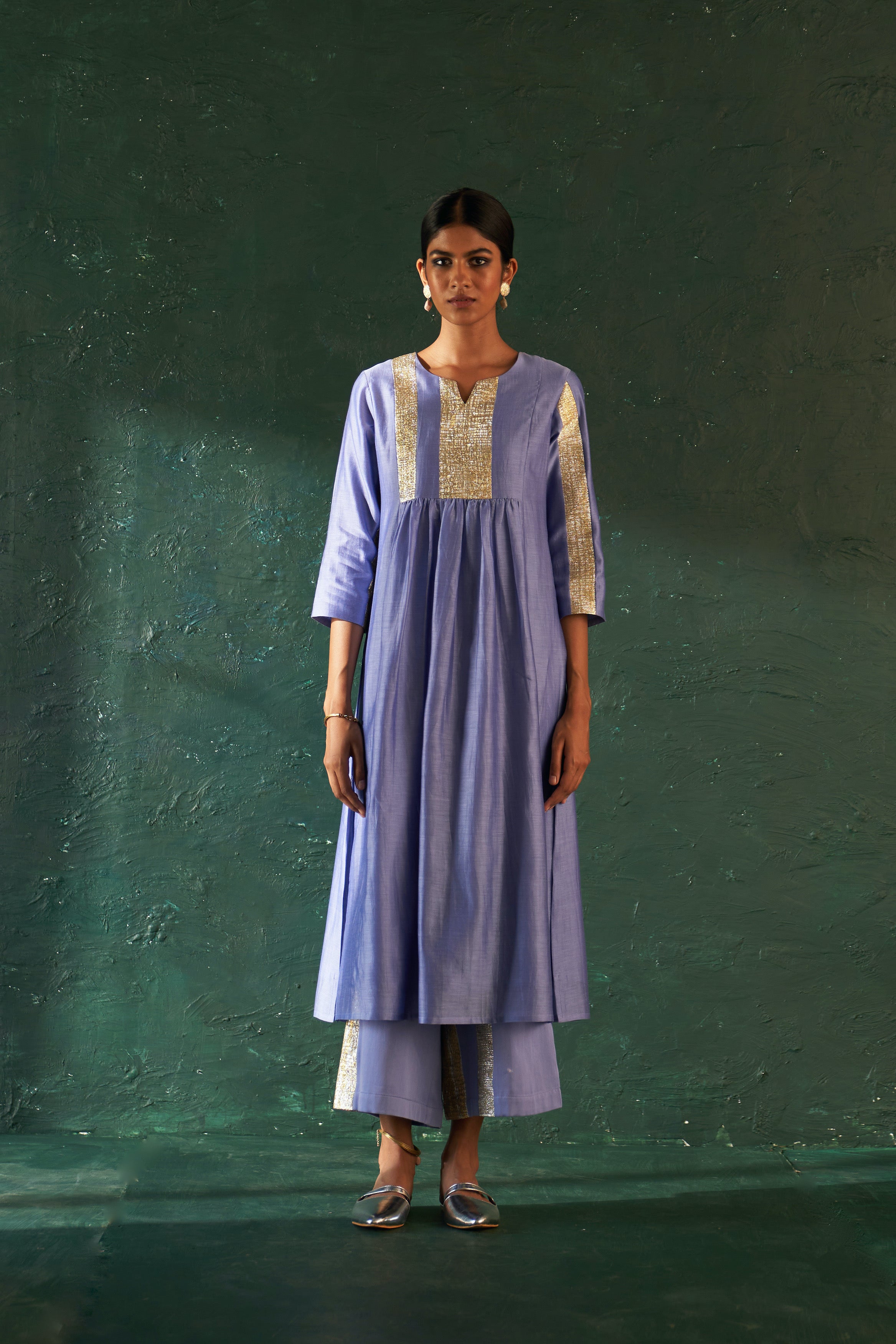 MIDAS LAVENDER CHANDERI KURTA