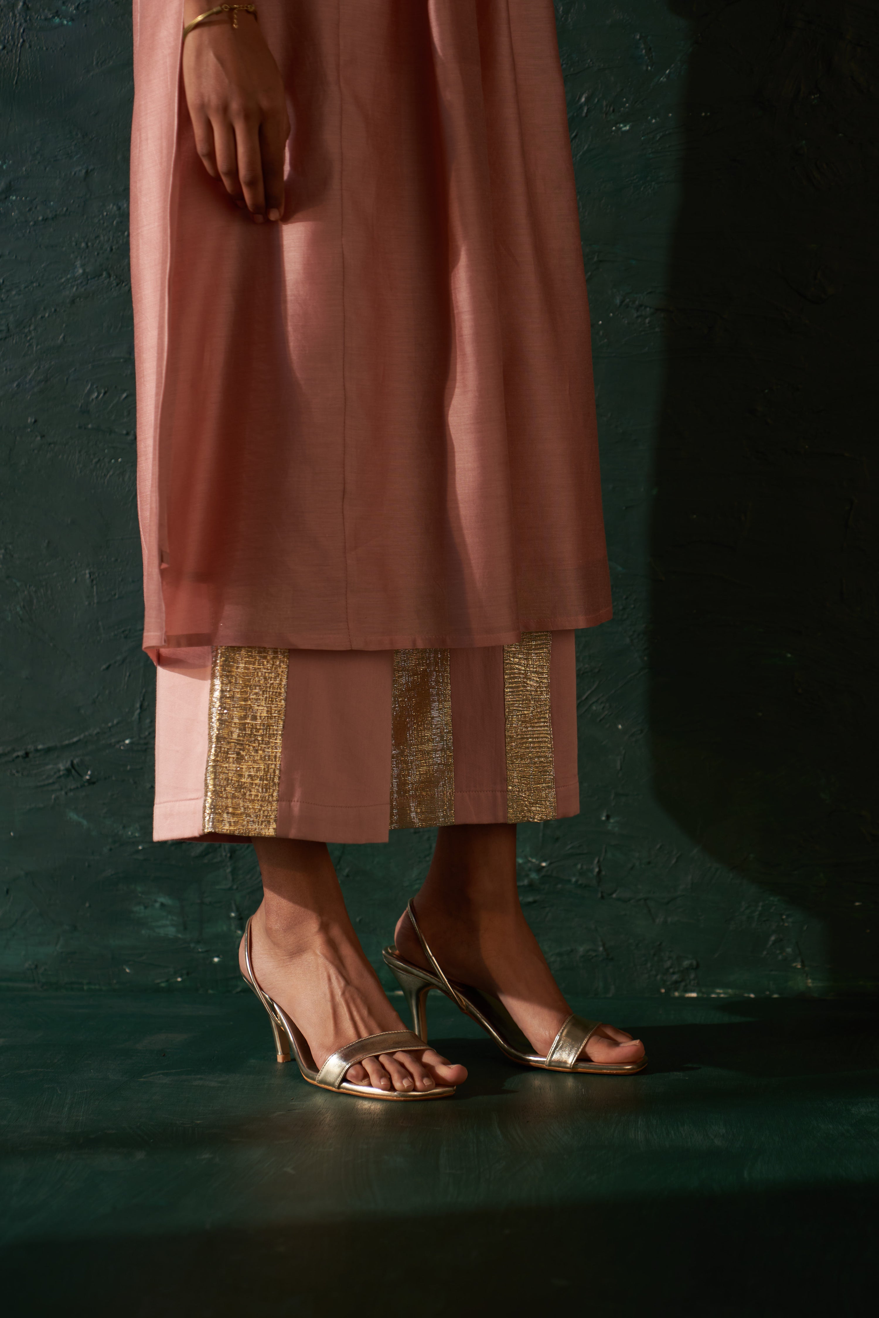 MIDAS OLD ROSE CHANDERI KURTA