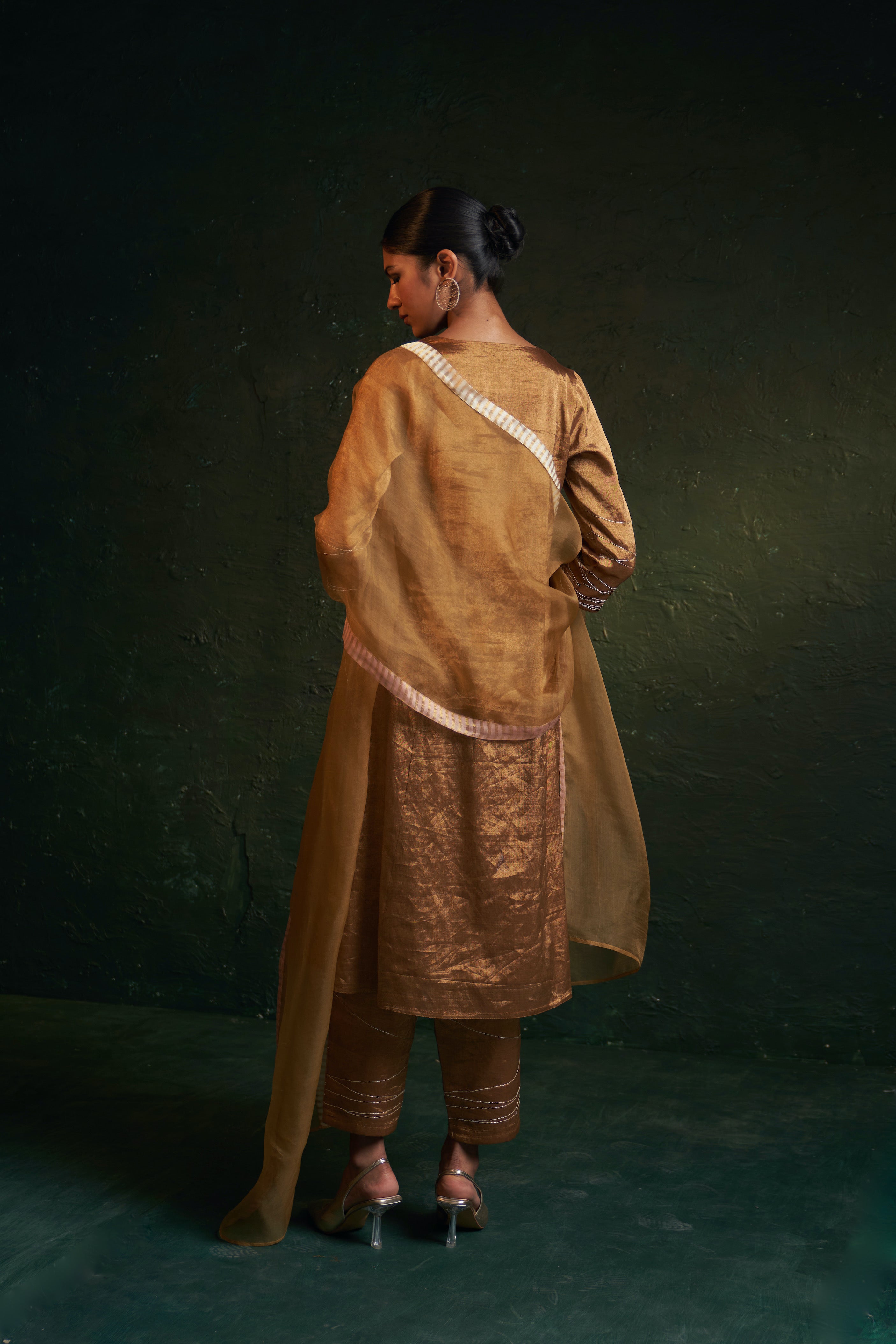 MIDAS GOLD TISSUE KURTA