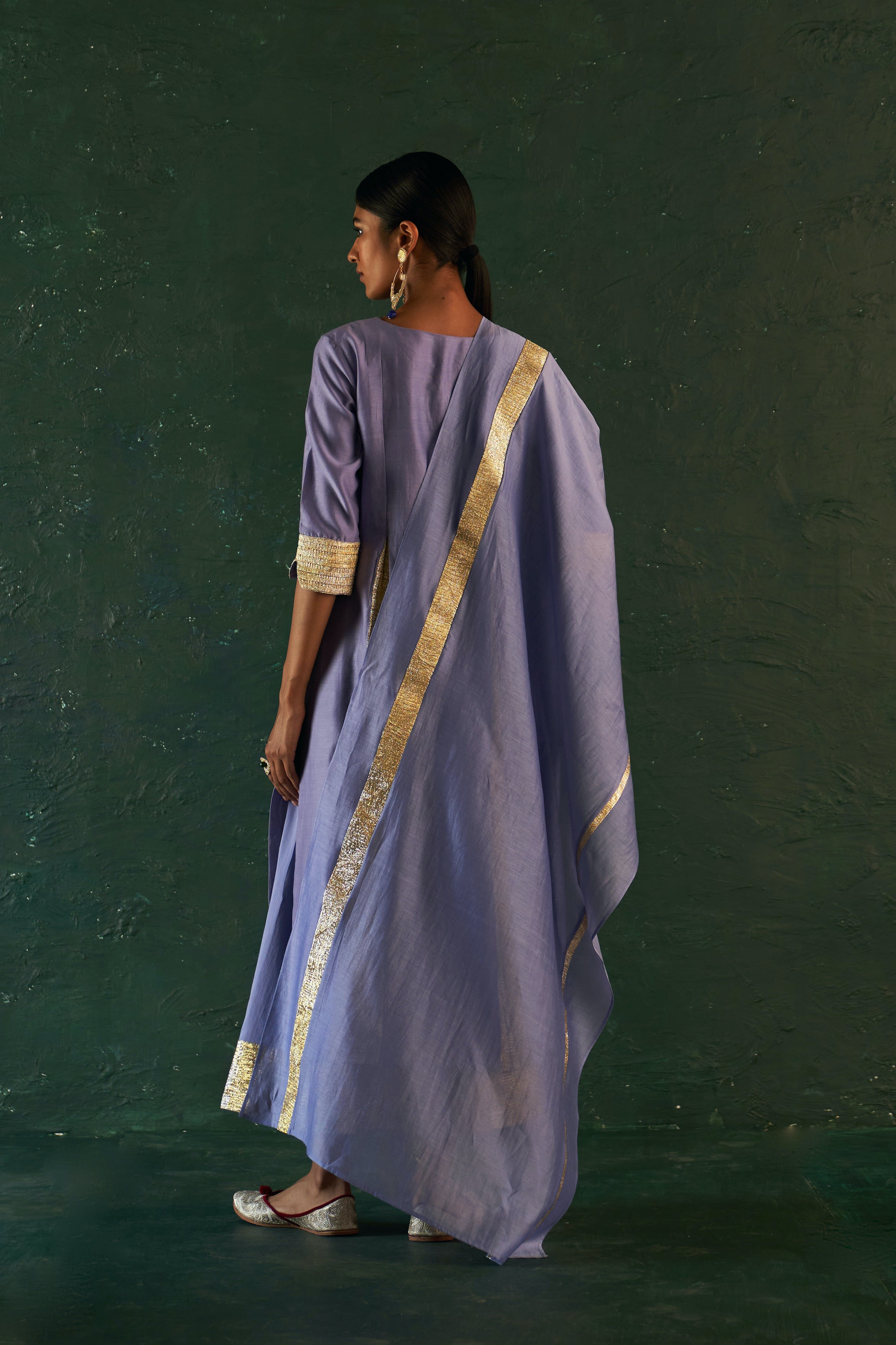 MIDAS LAVENDER CHANDERI KURTA