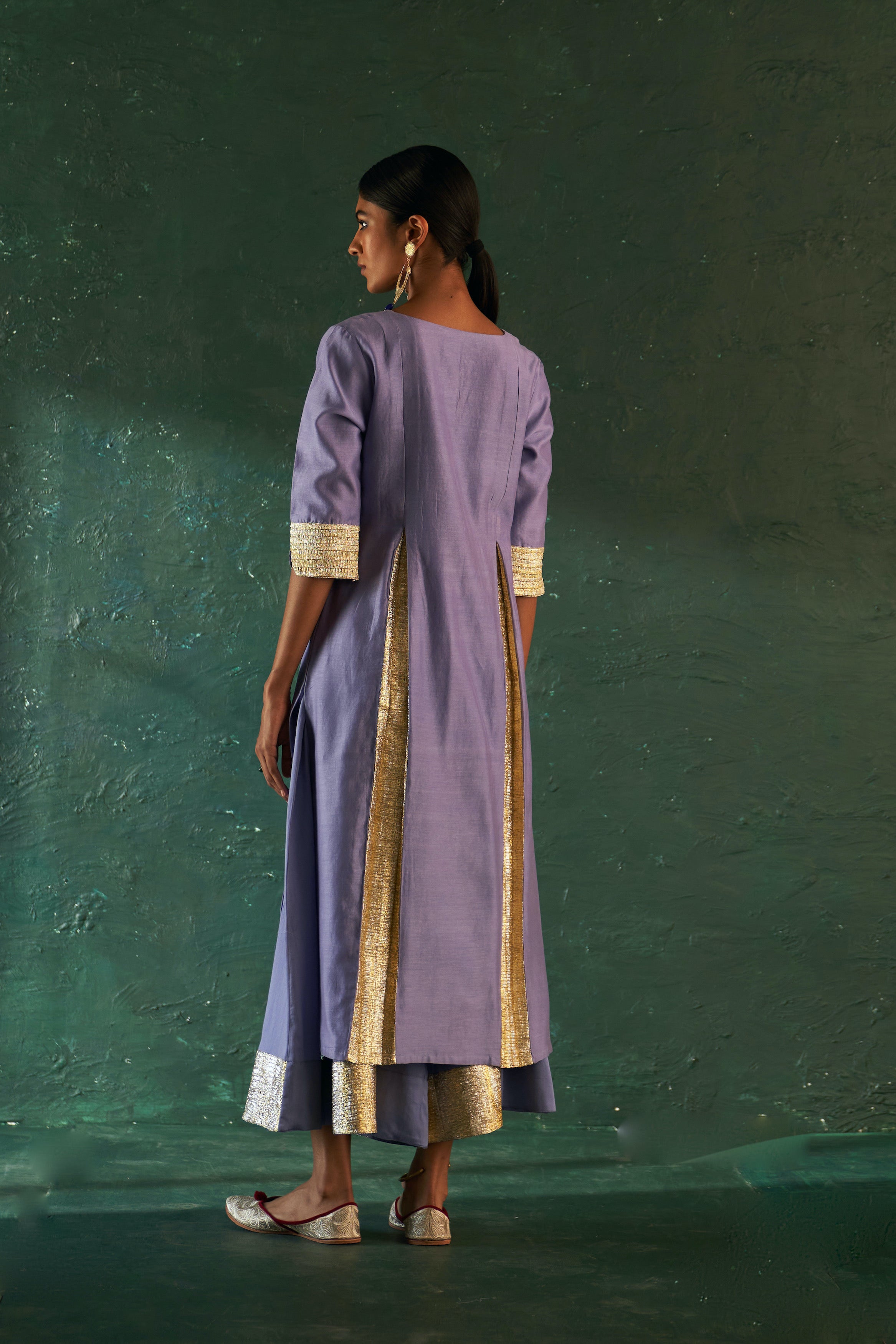 MIDAS LAVENDER CHANDERI KURTA