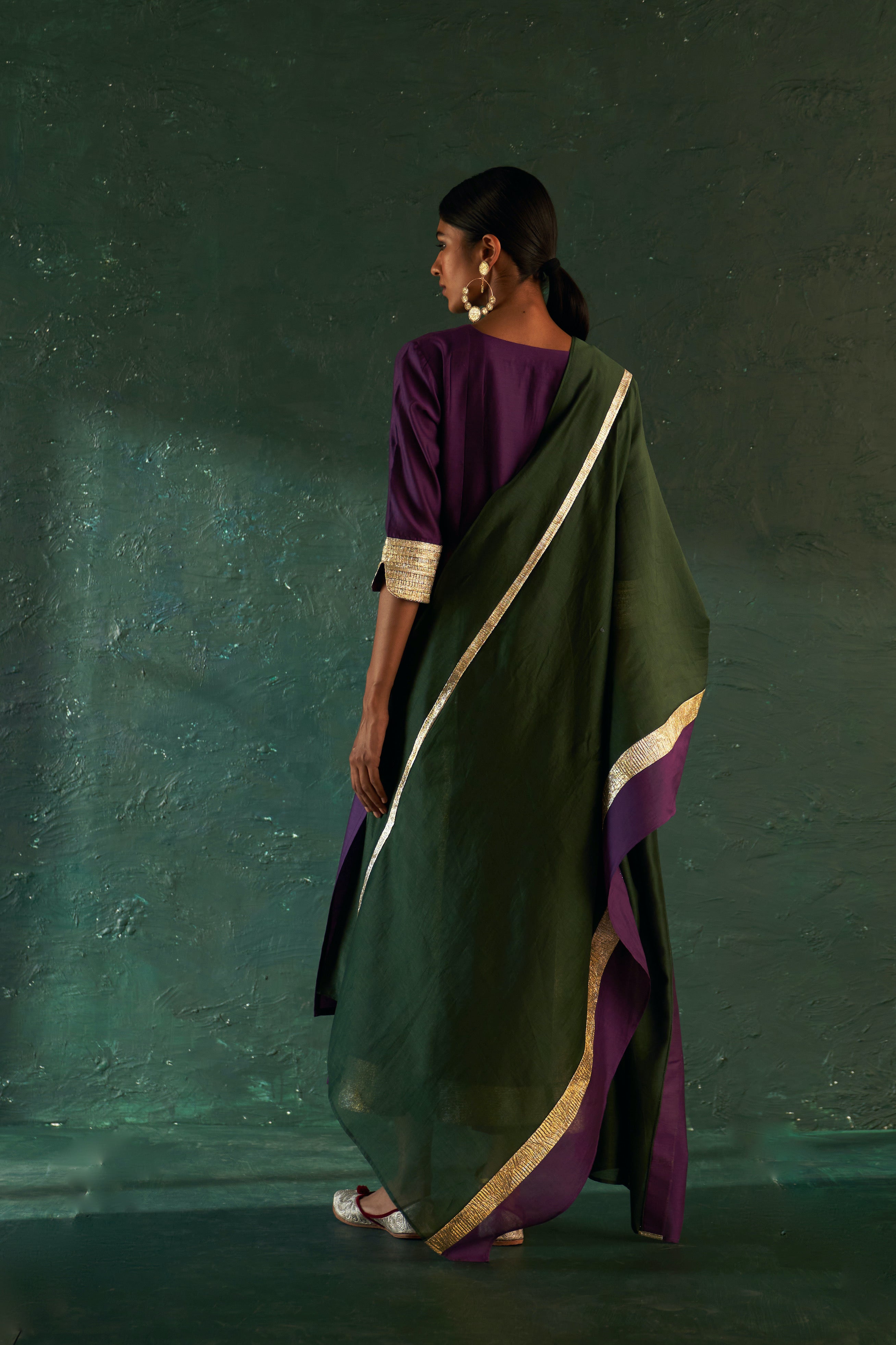 MIDAS PURPLE CHANDERI KURTA