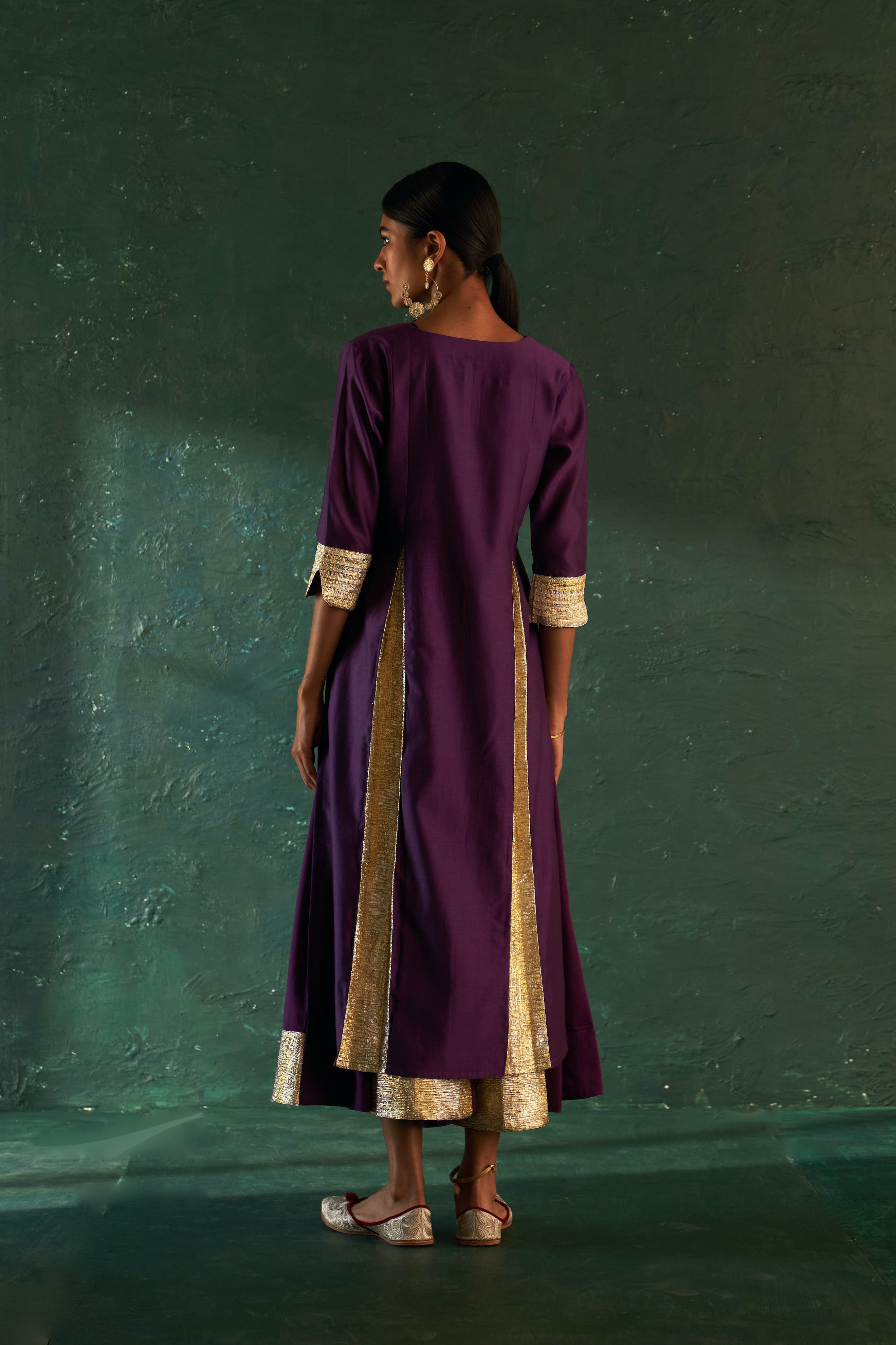 MIDAS PURPLE CHANDERI KURTA