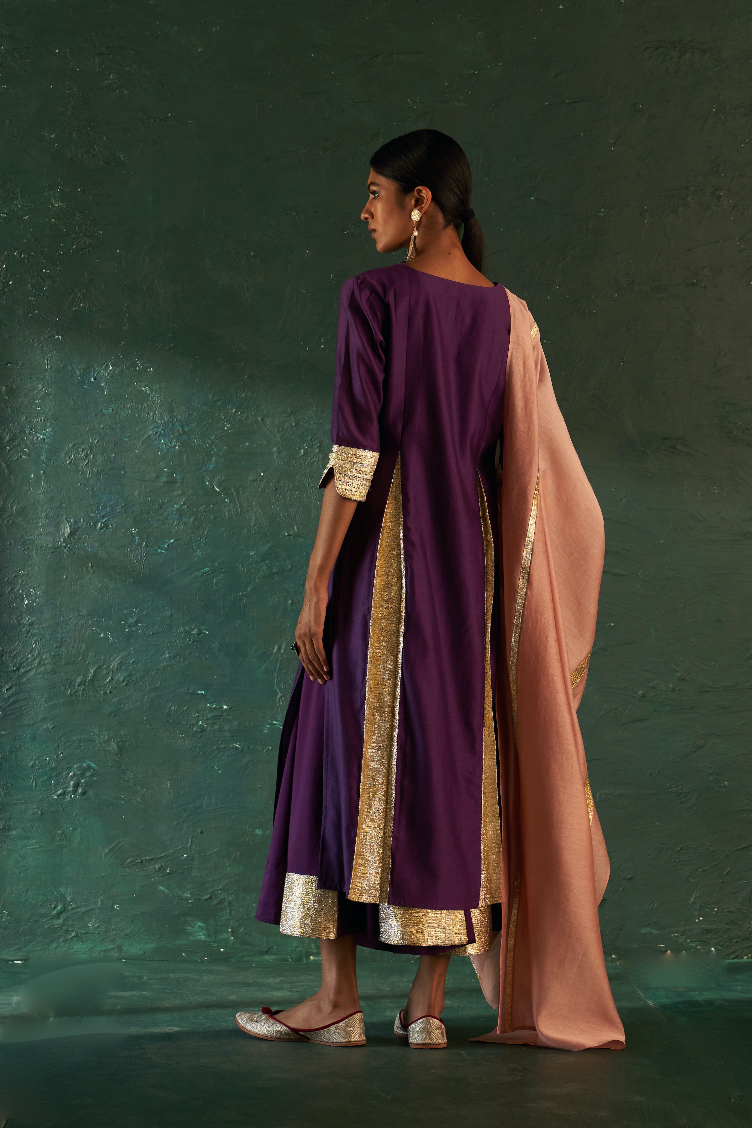 MIDAS PURPLE CHANDERI KURTA