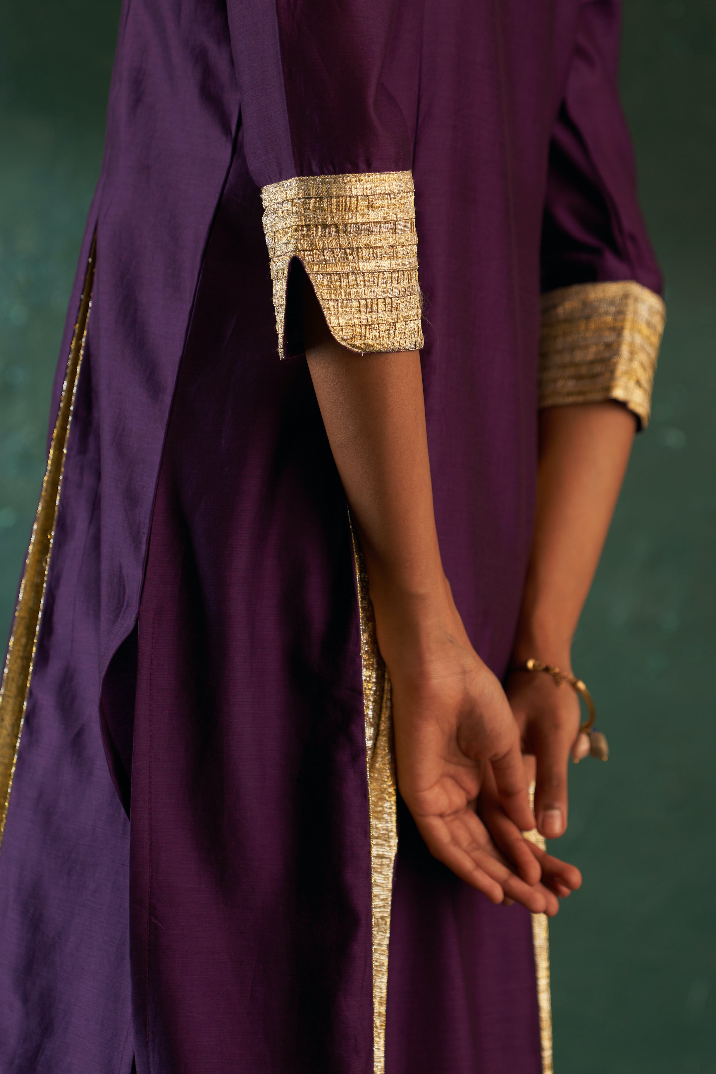 MIDAS PURPLE CHANDERI KURTA