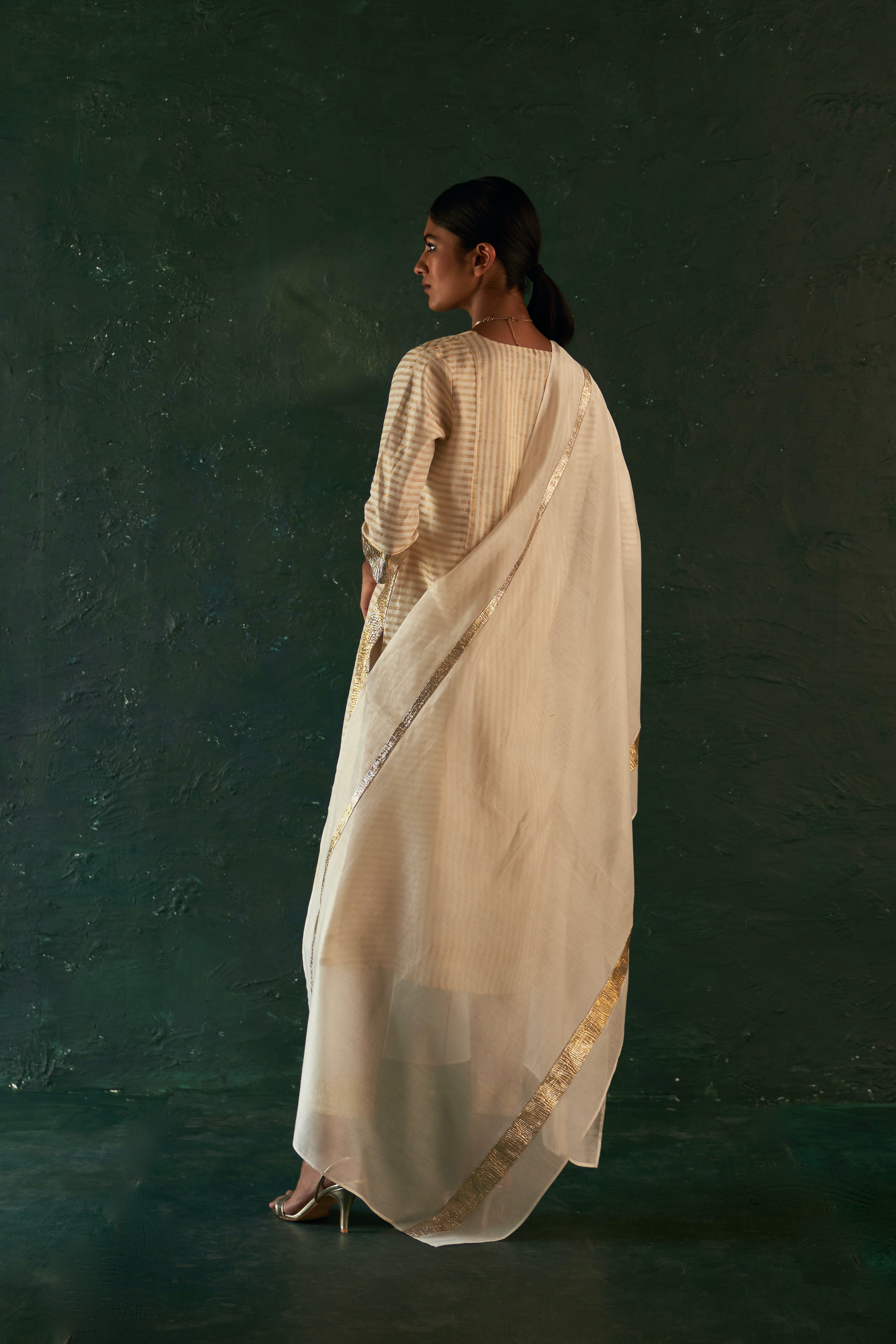 MIDAS IVORY STRIPE KURTA