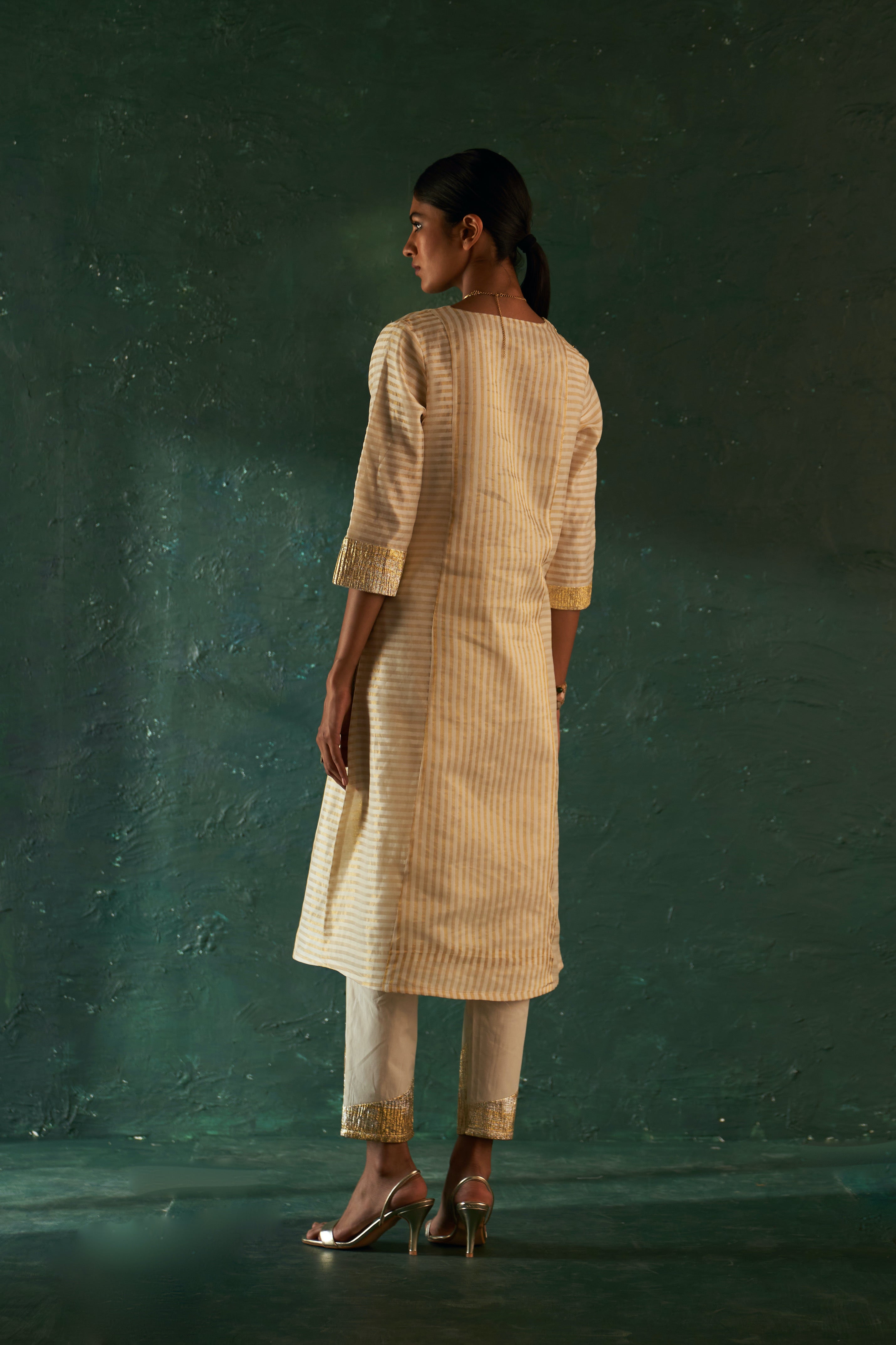 MIDAS IVORY STRIPE KURTA