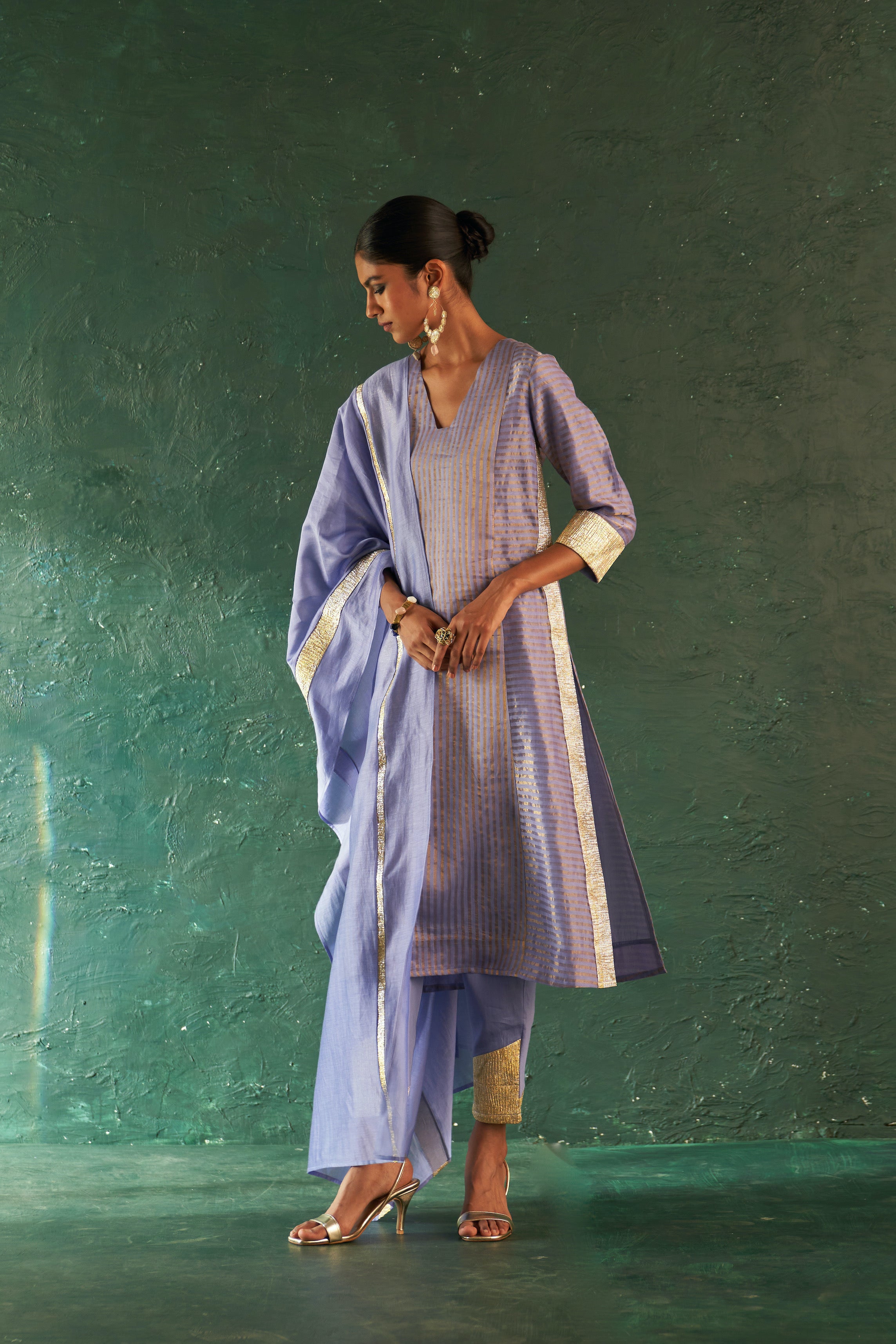 MIDAS LAVENDER STRIPES KURTA