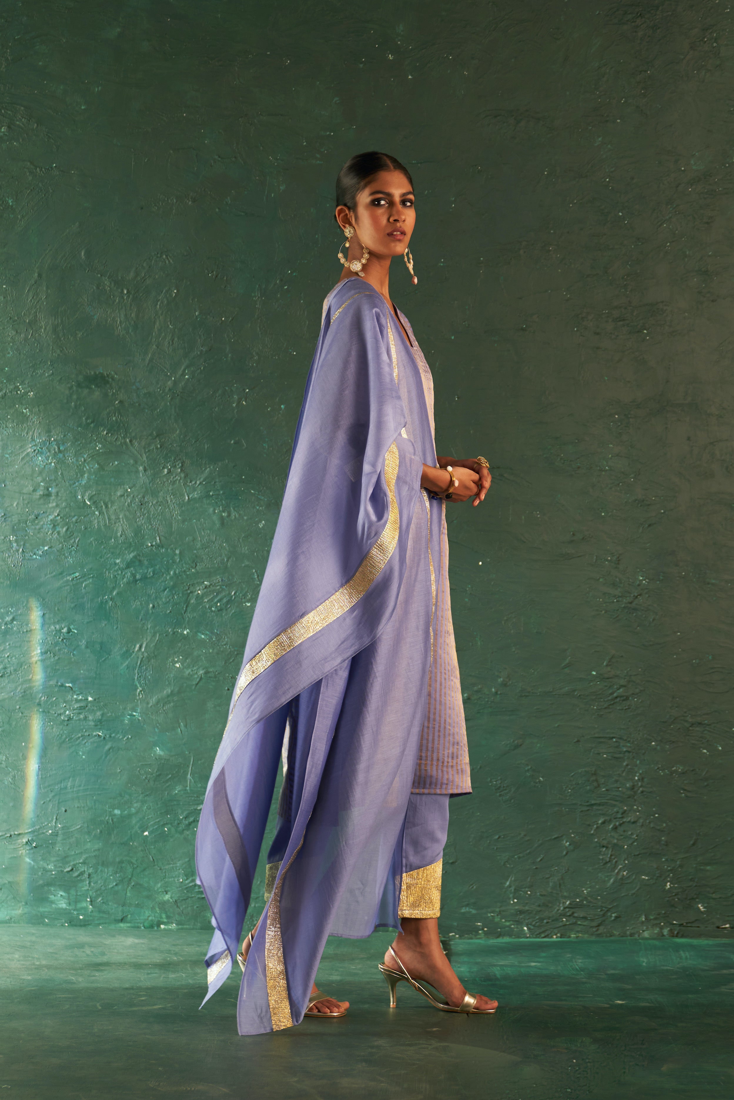 MIDAS LAVENDER STRIPES KURTA