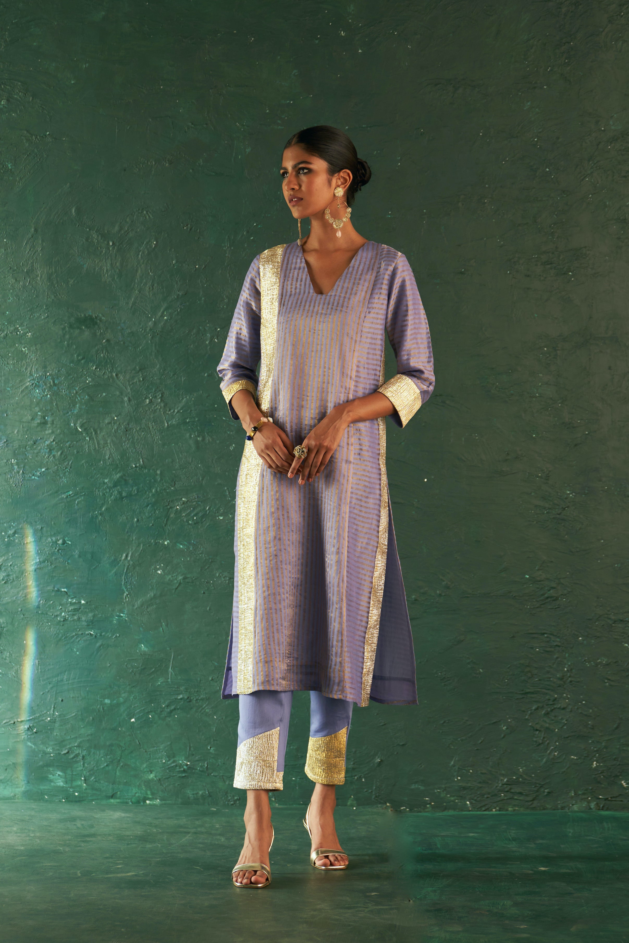 MIDAS LAVENDER STRIPES KURTA