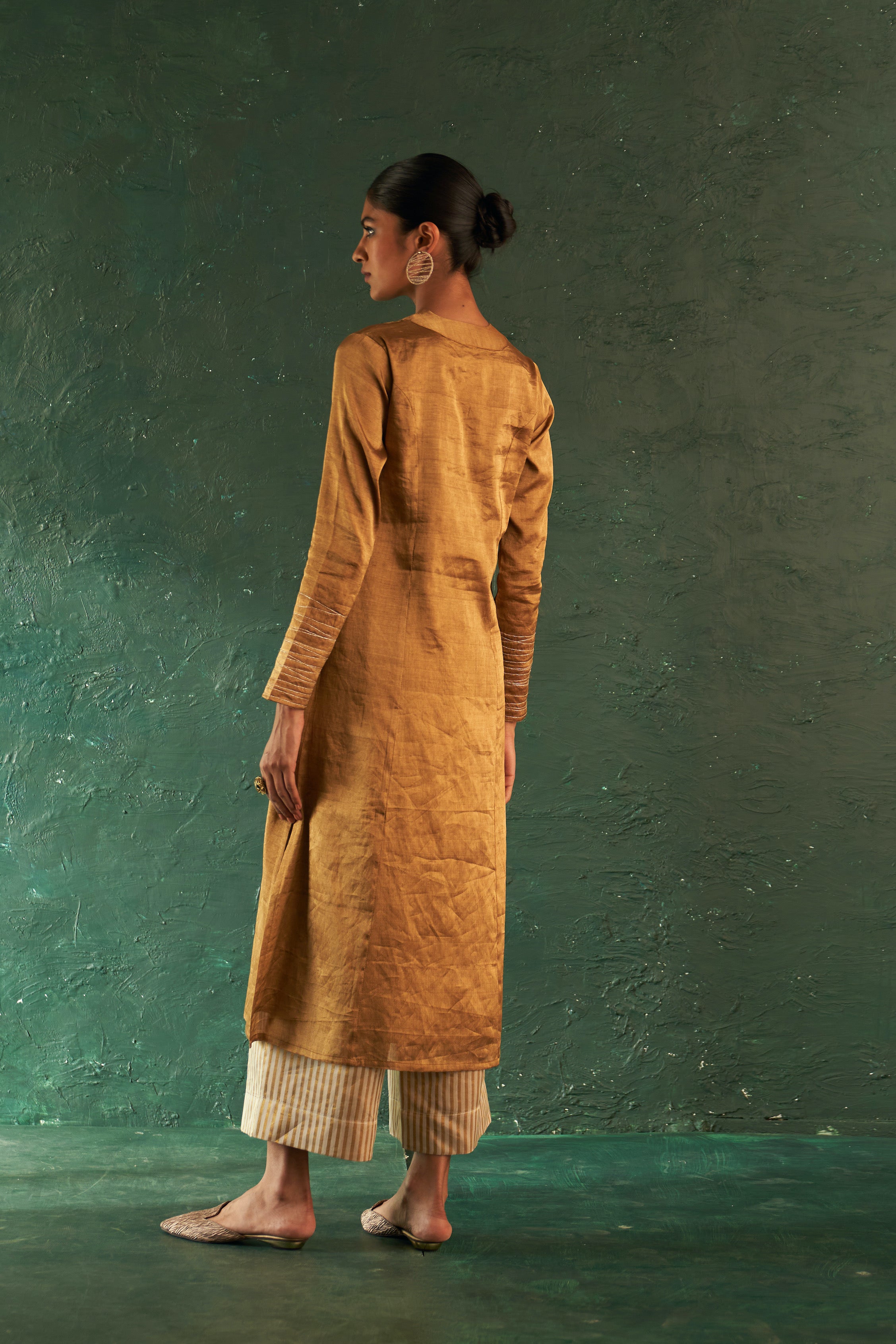 MIDAS GOLD TISSUE KURTA