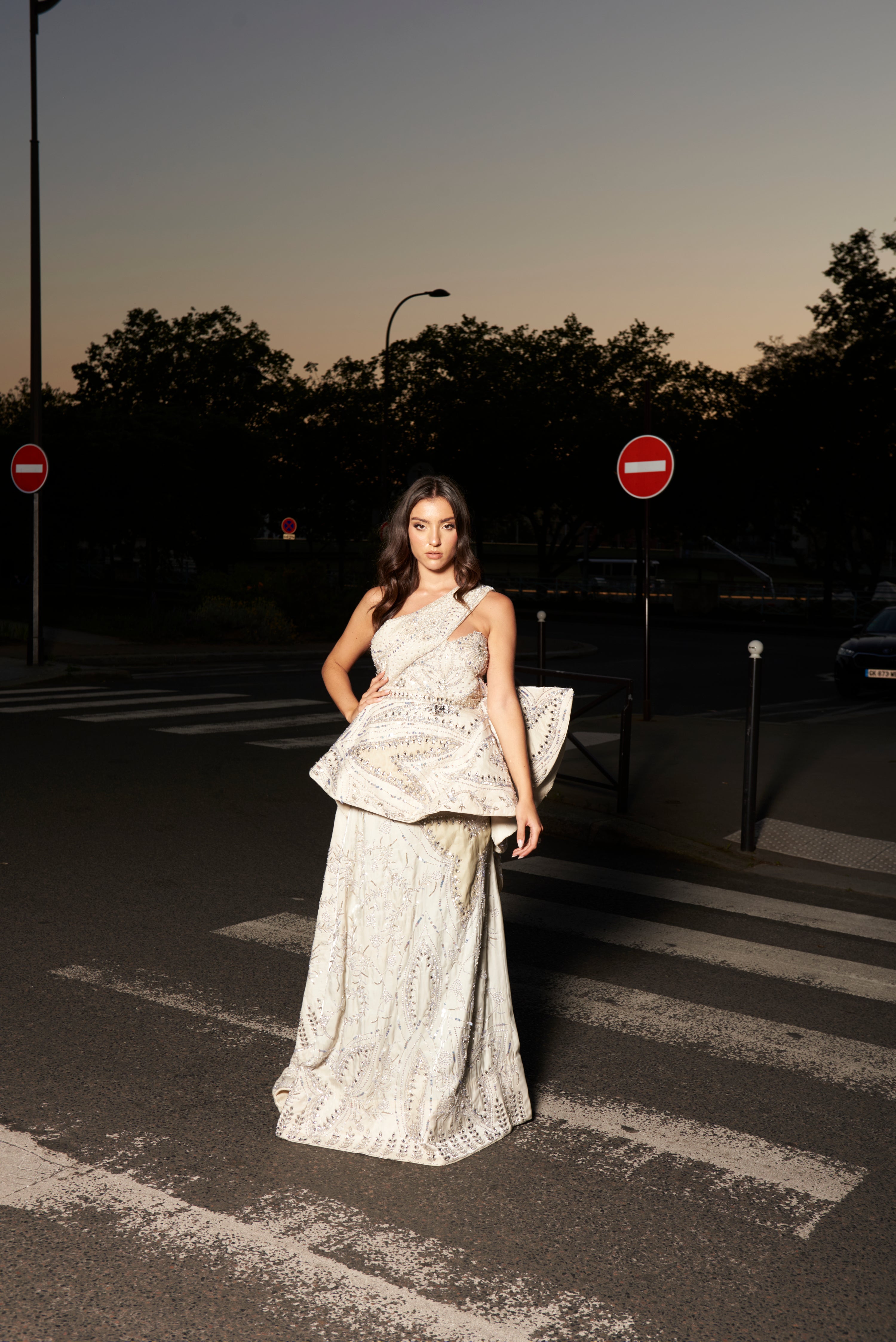 IVORY GLASS GOWN