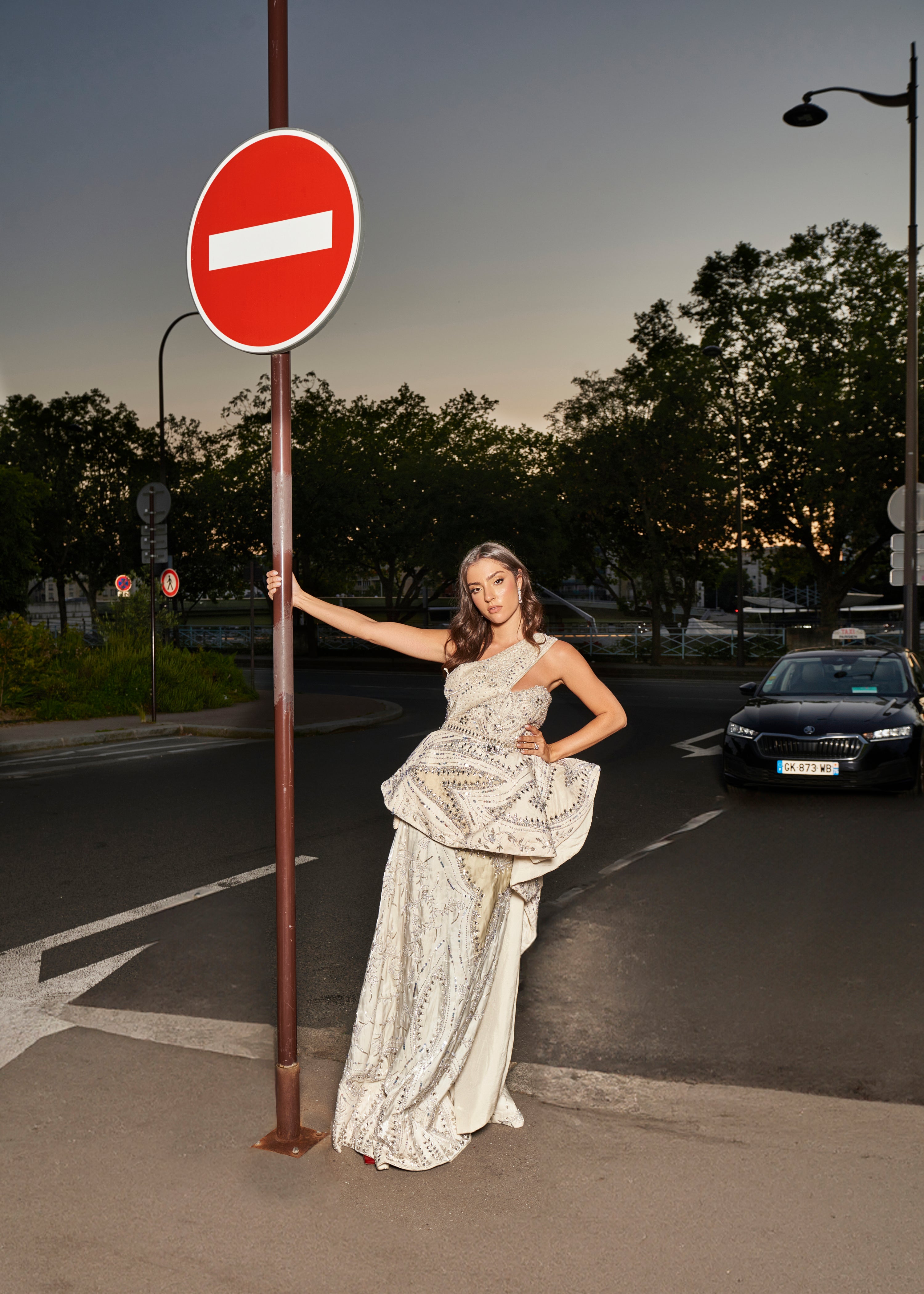 IVORY GLASS GOWN