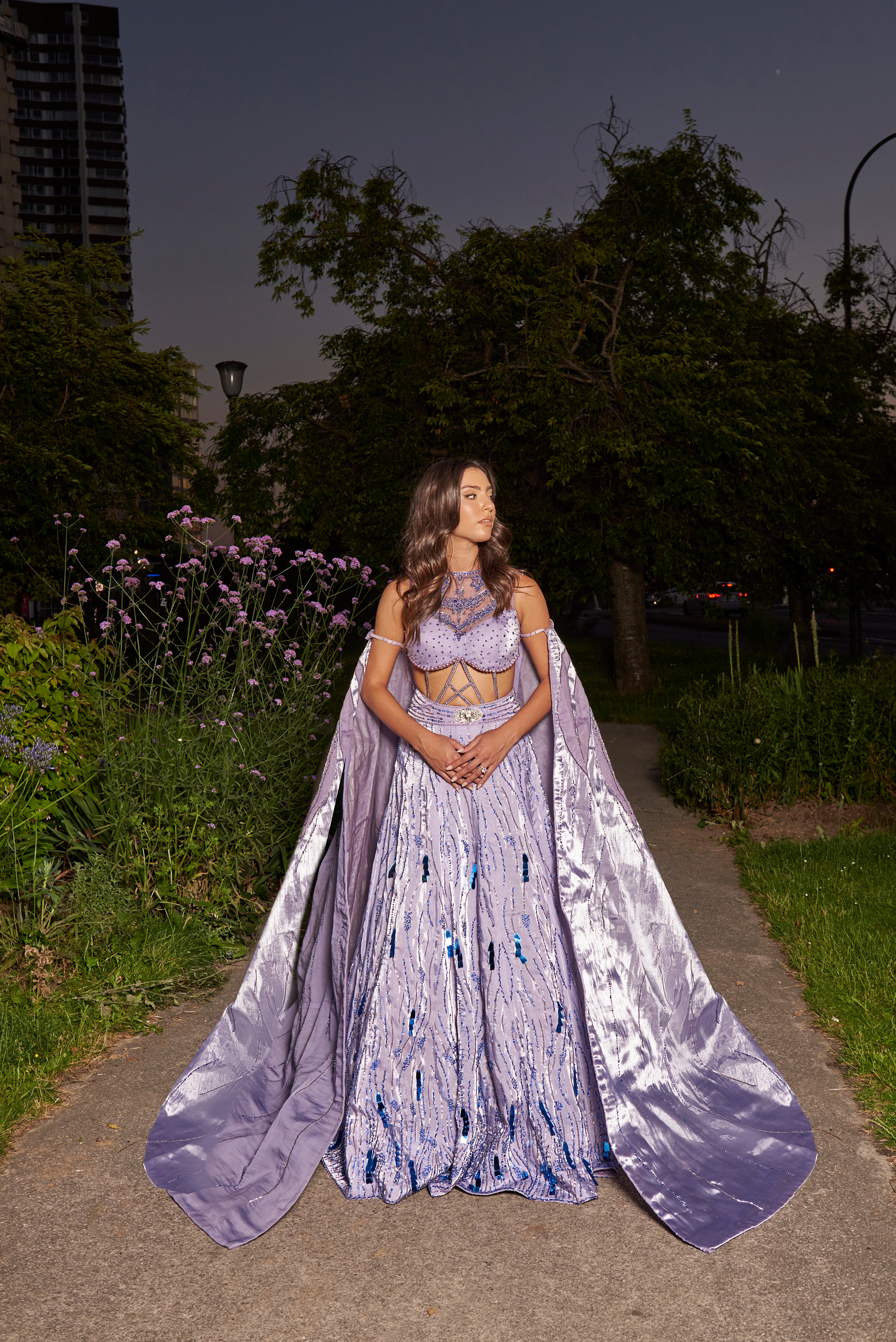 LAVENDER PURPLE LEHENGA SET