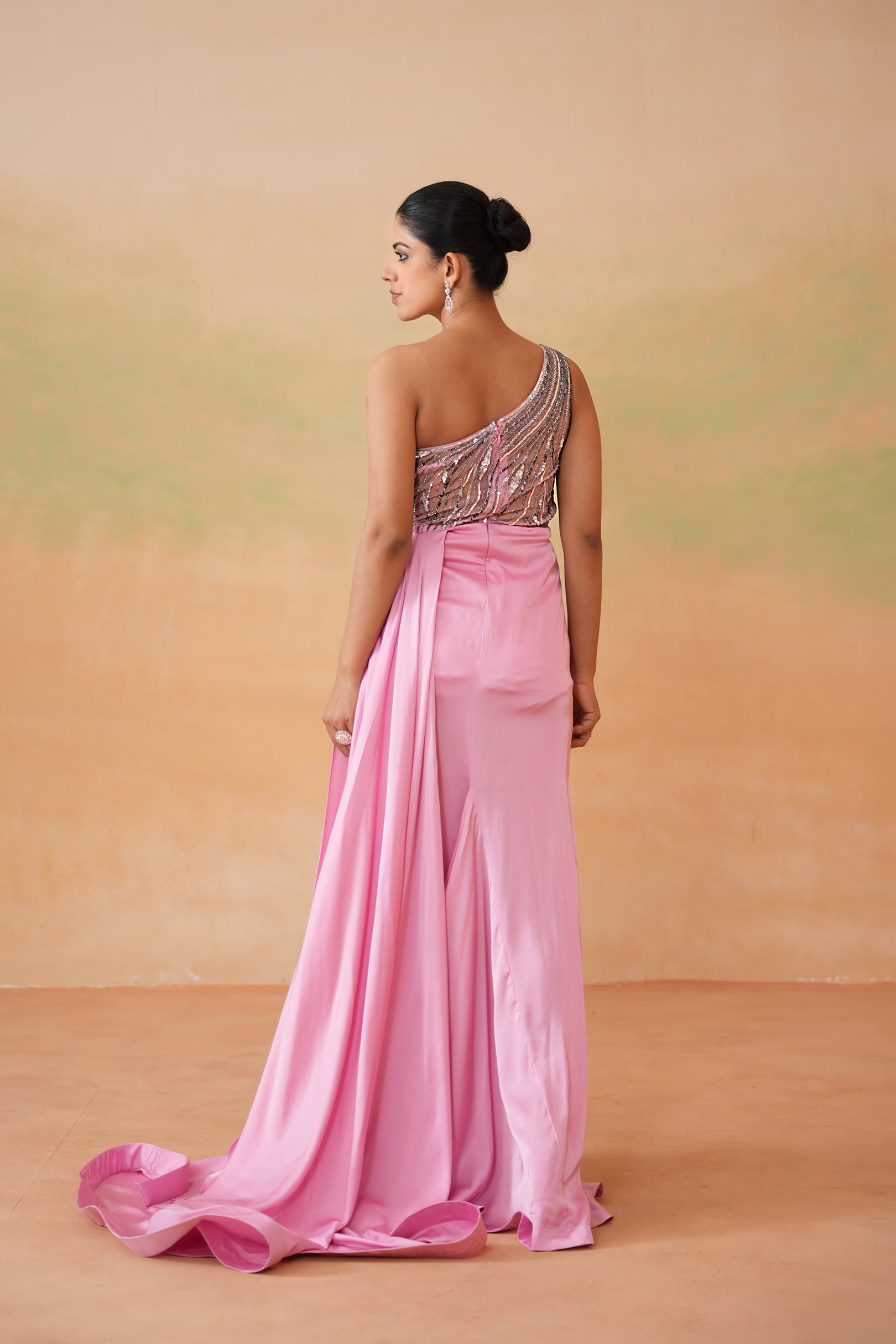 PINK EMBROIDERED GOWN