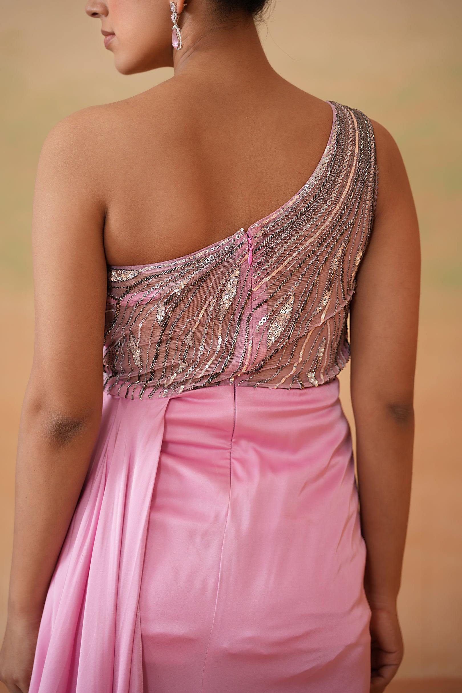 PINK EMBROIDERED GOWN