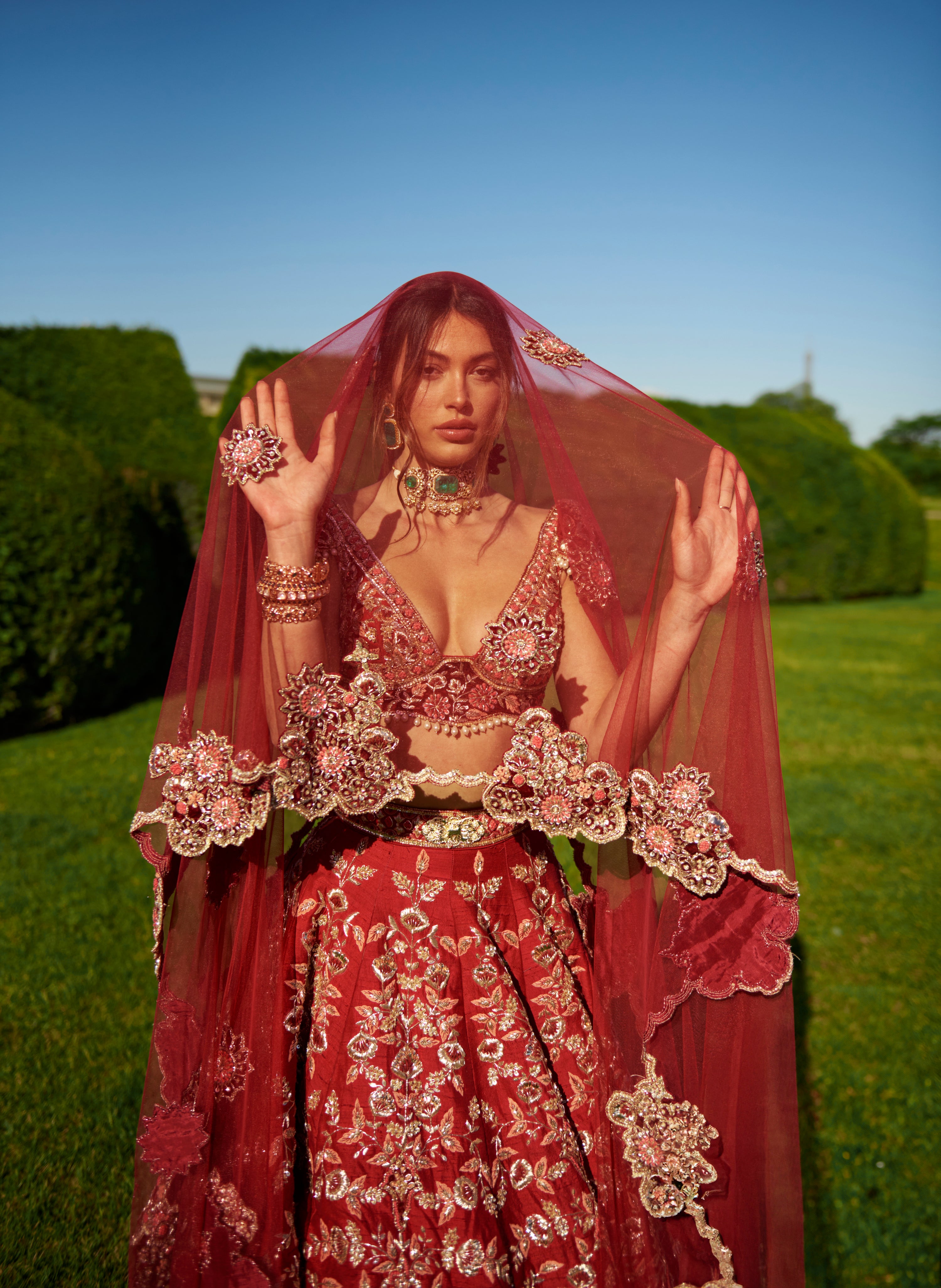 CRIMSON RED LEHENGA SET