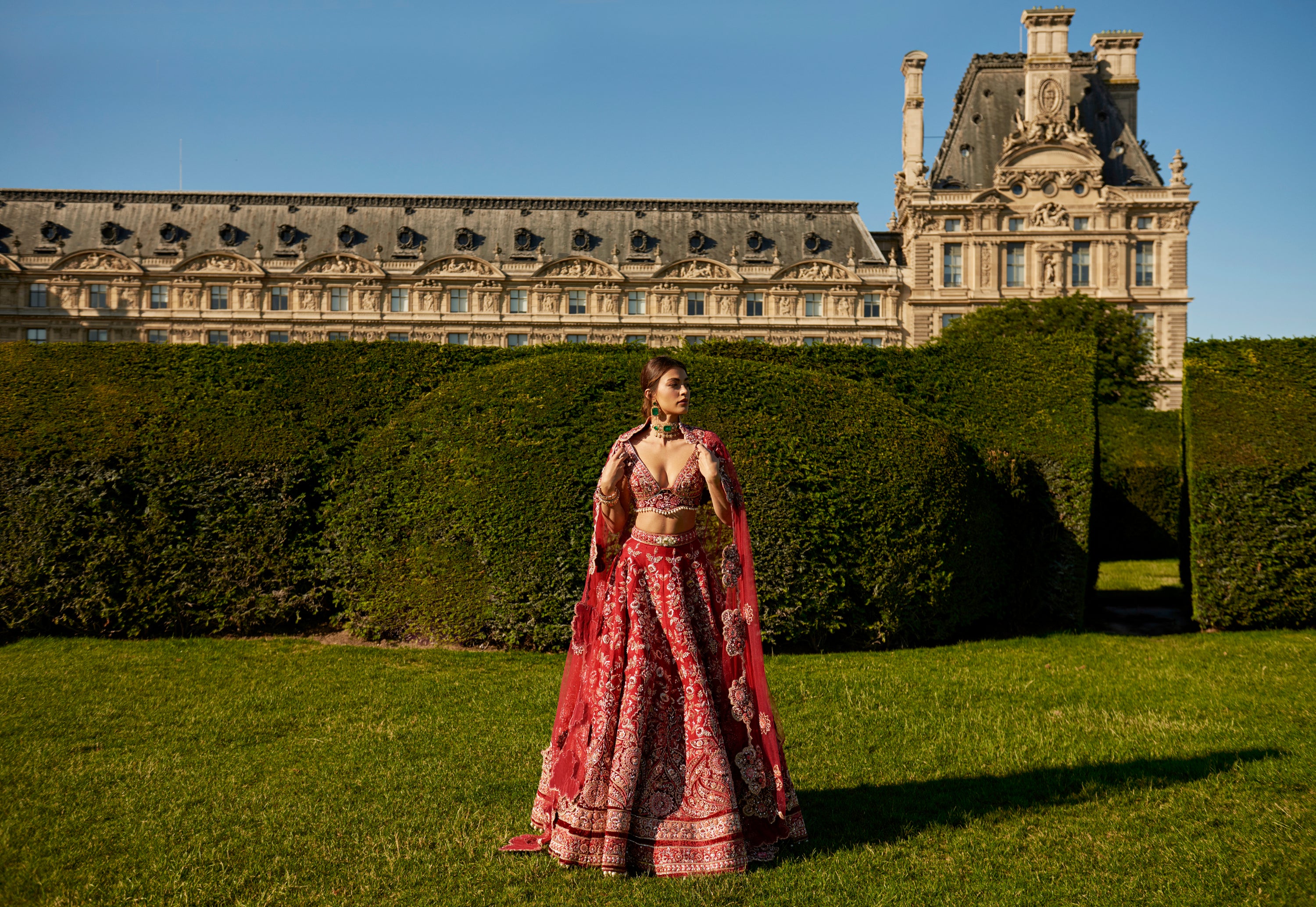 CRIMSON RED LEHENGA SET