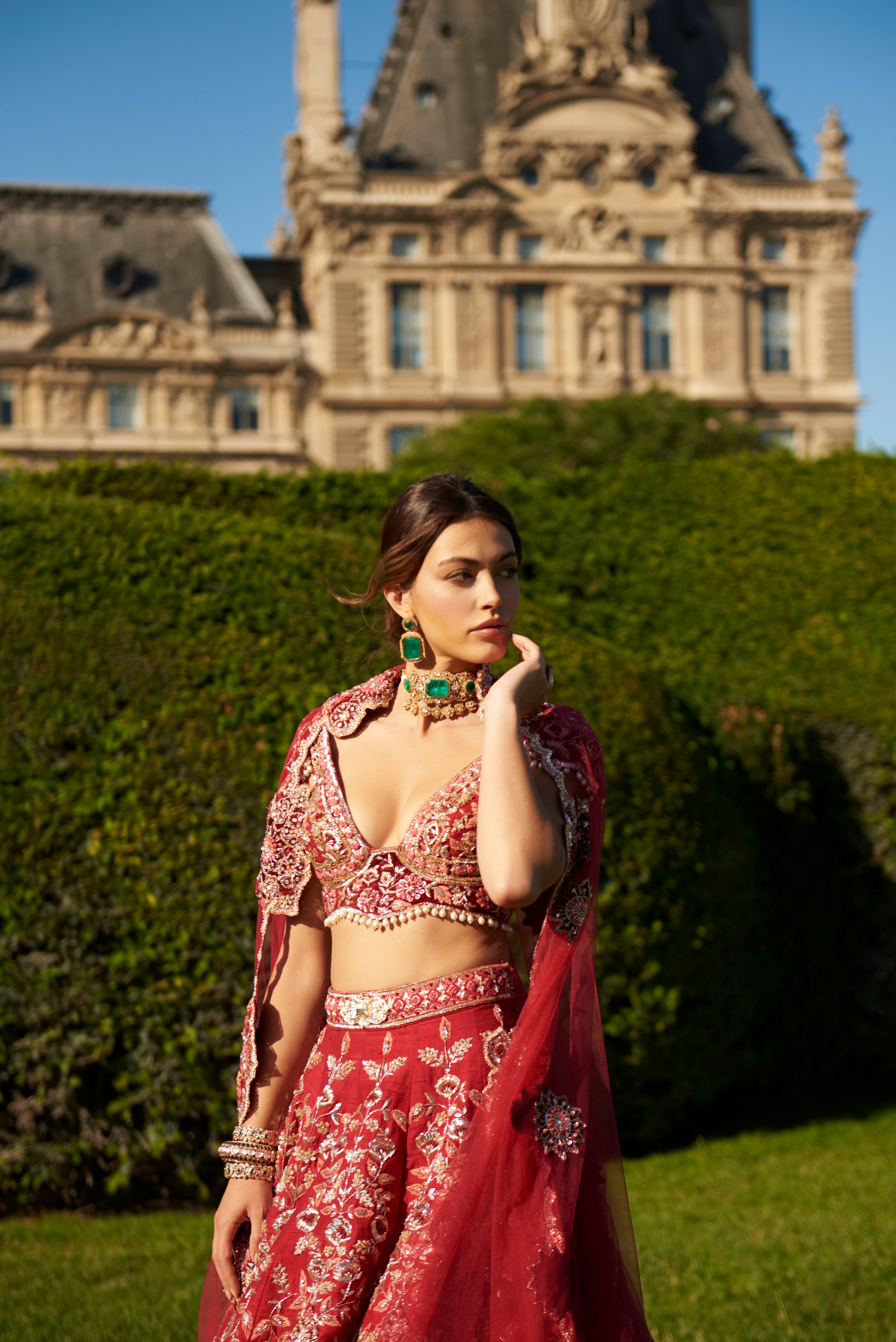 CRIMSON RED LEHENGA SET