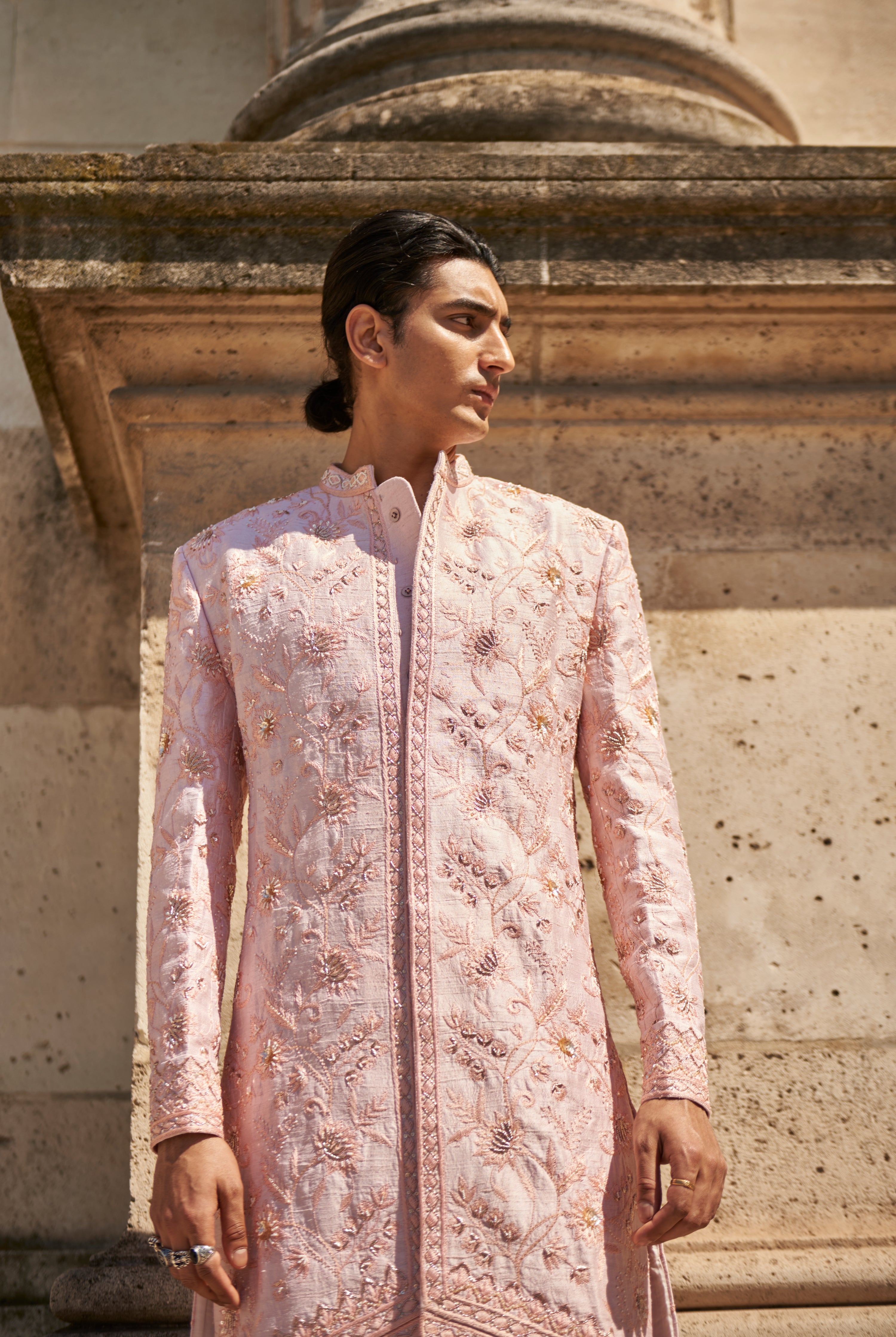 BLUSH PINK SHERWANI SET