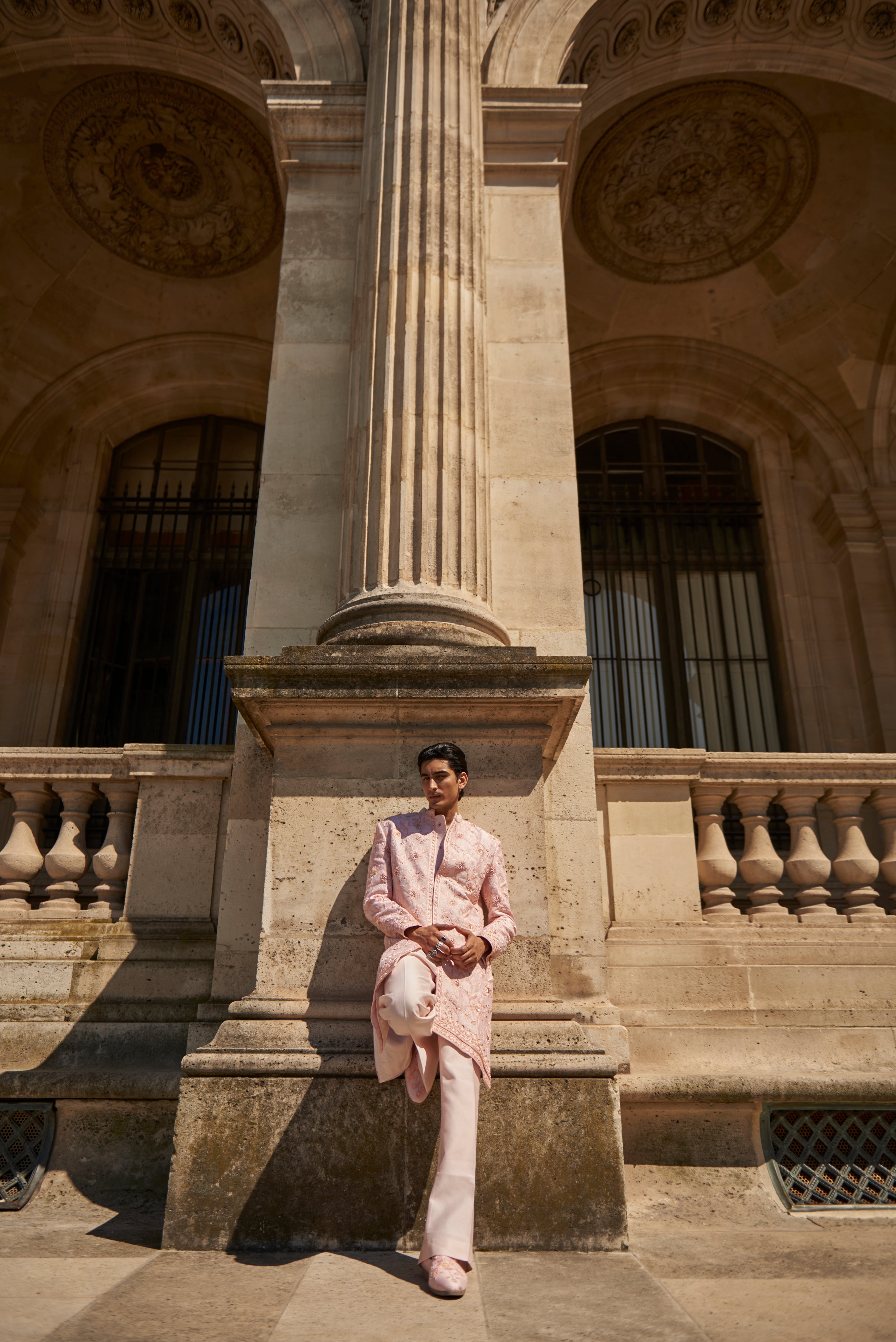 BLUSH PINK SHERWANI SET