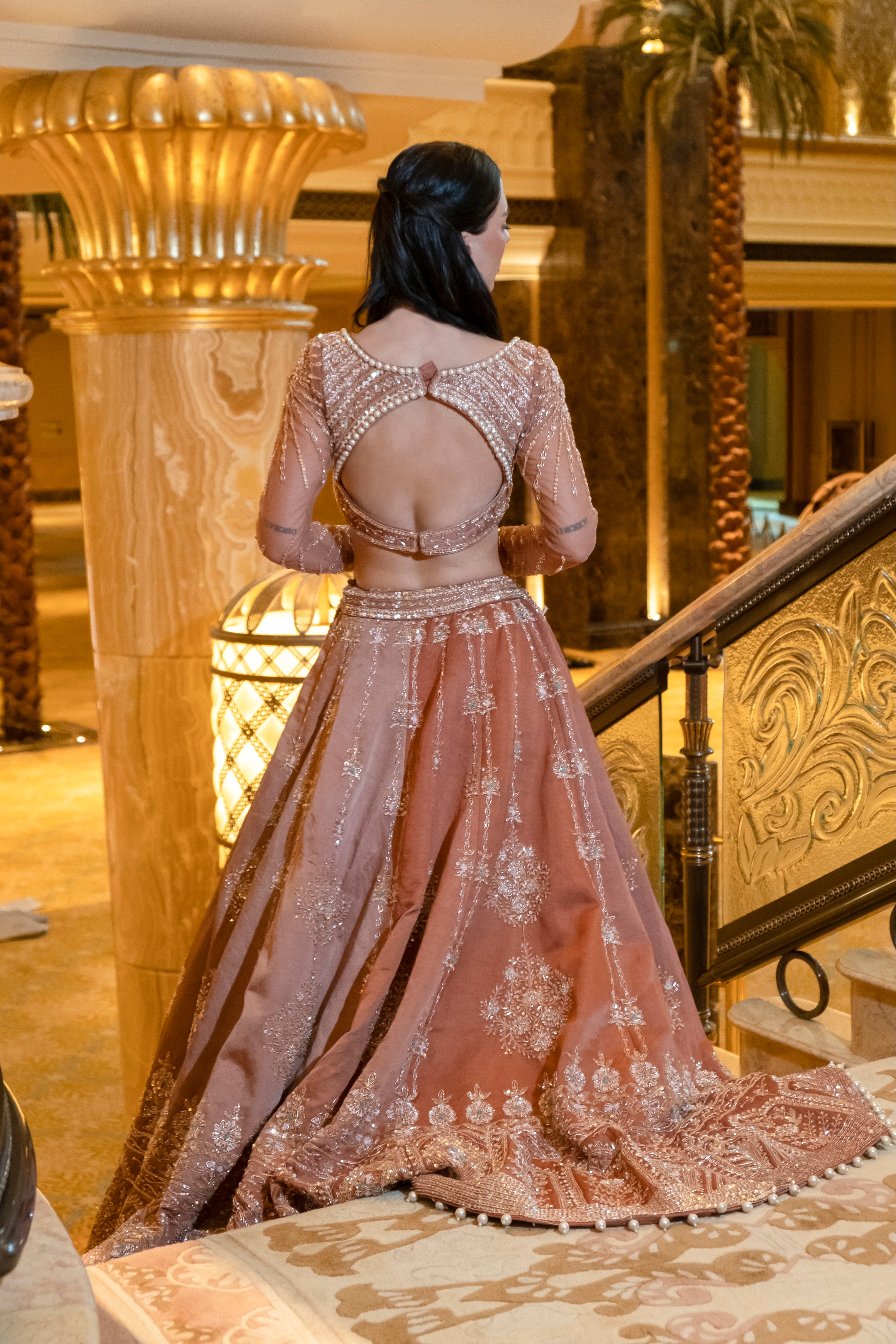 HAZEL BREW BROWN LEHENGA SET