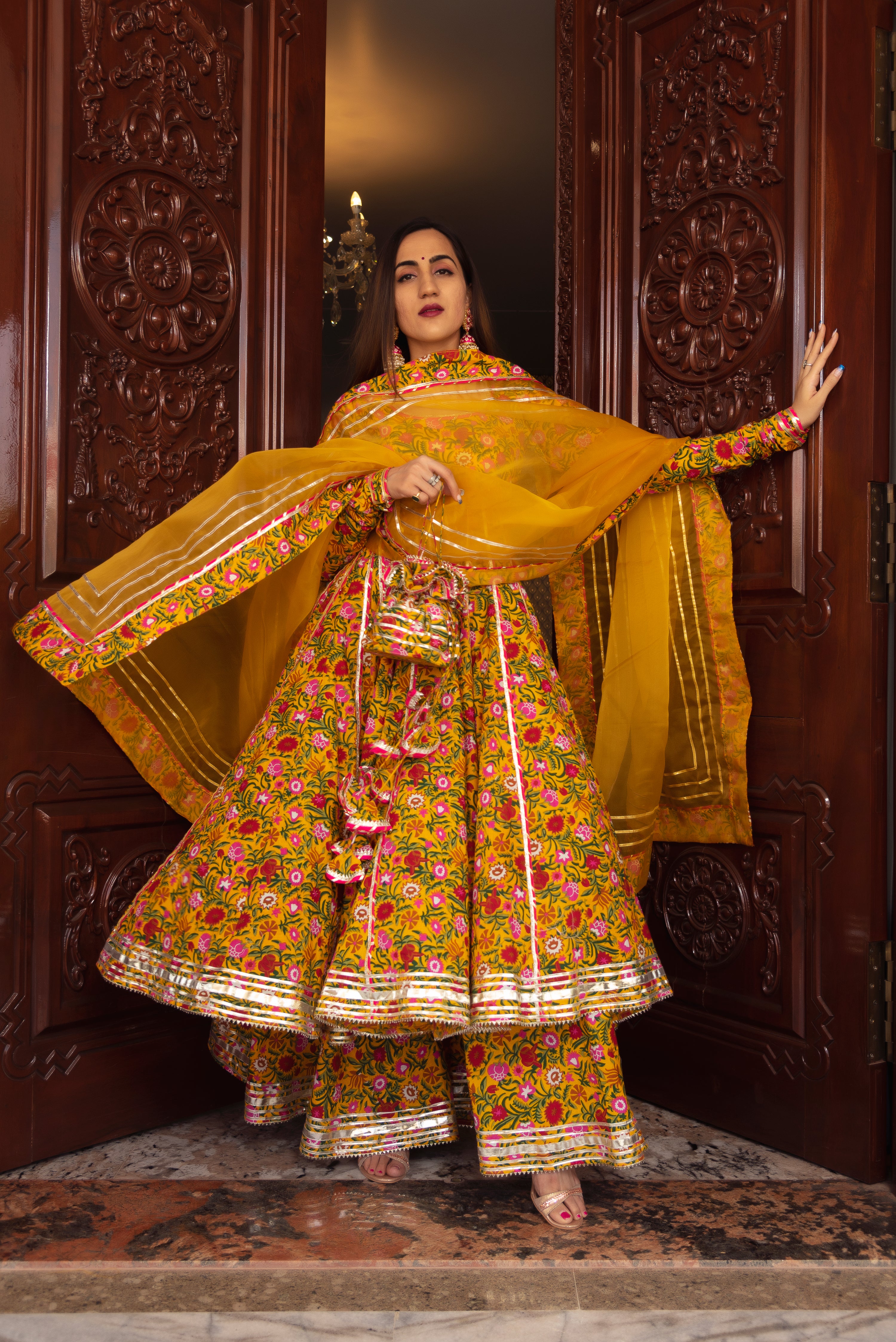 MASTANI COTTON ANARKALI PALAZZO SET